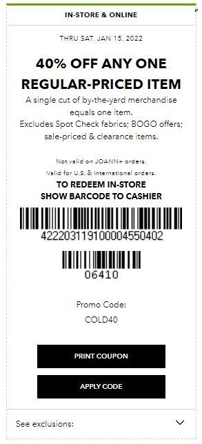 JOANN Weekly Ad Flyer January 13 to January 20