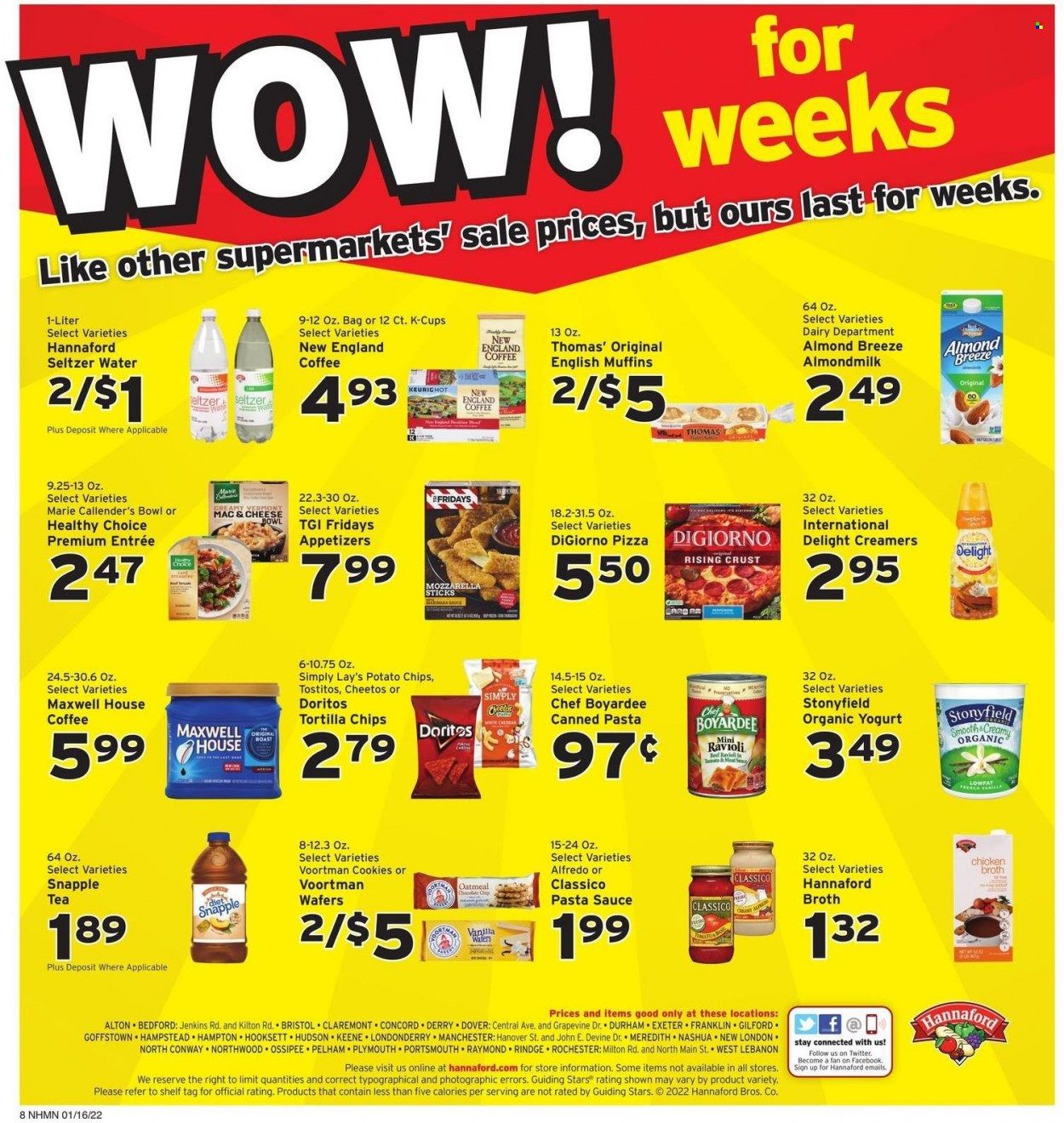 Hannaford (NH) Weekly Ad Flyer January 15 to January 22