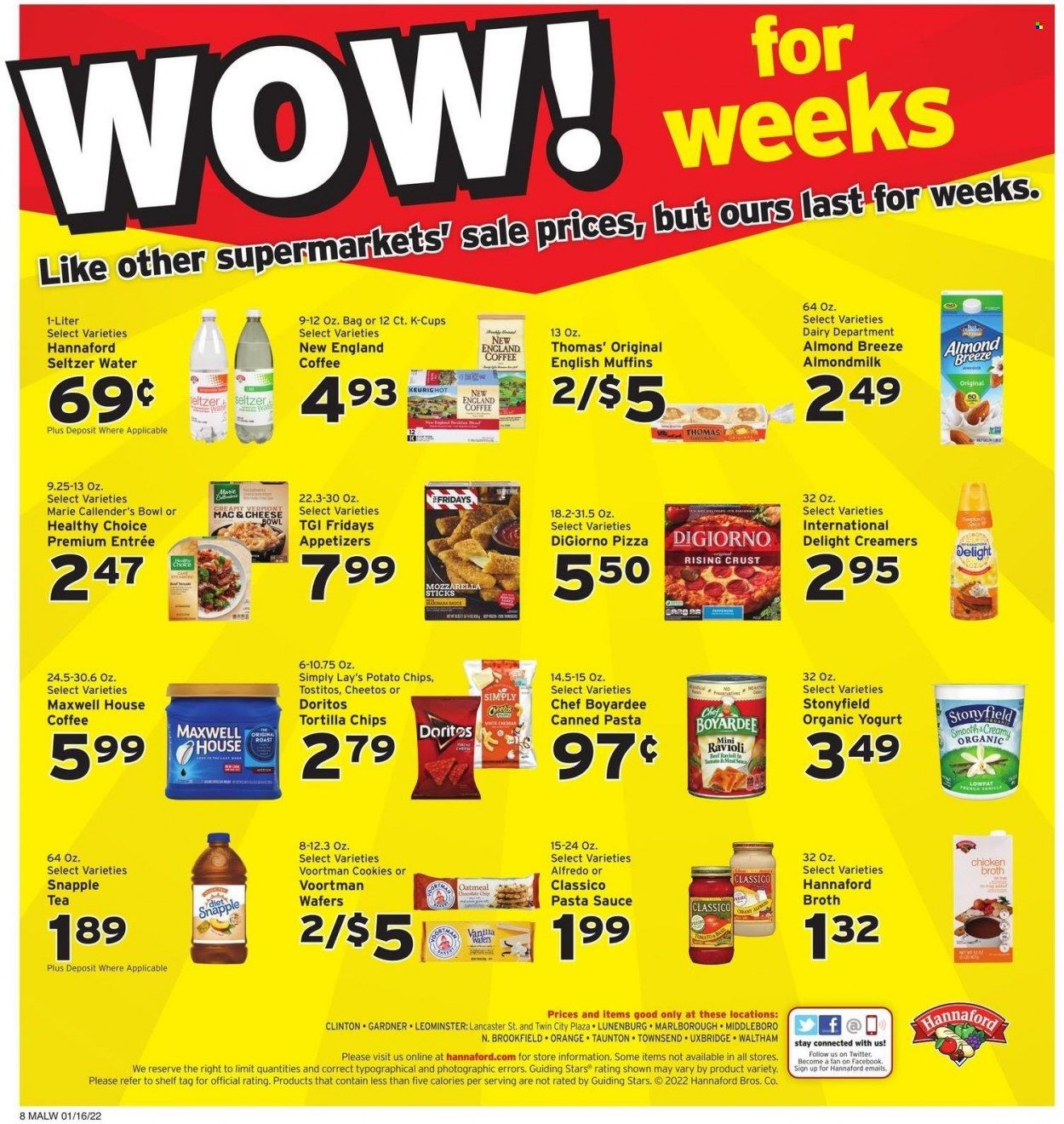 Hannaford (MA) Weekly Ad Flyer January 15 to January 22
