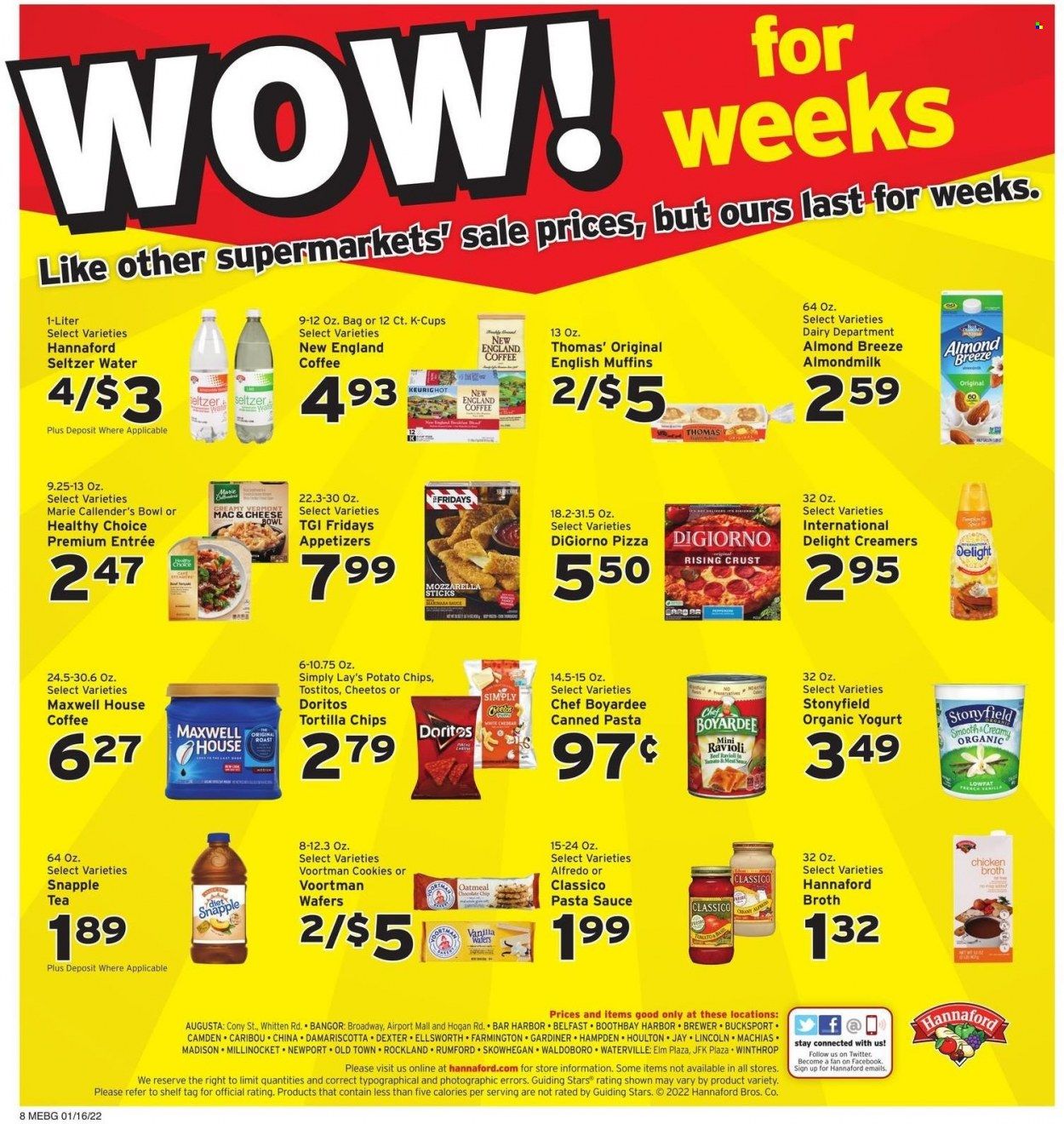 Hannaford (ME) Weekly Ad Flyer January 15 to January 22