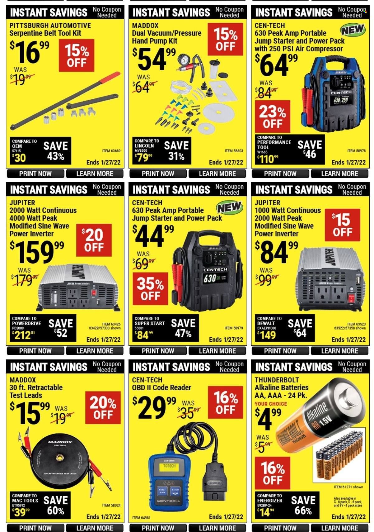 Harbor Freight Weekly Ad Flyer January 15 to January 22