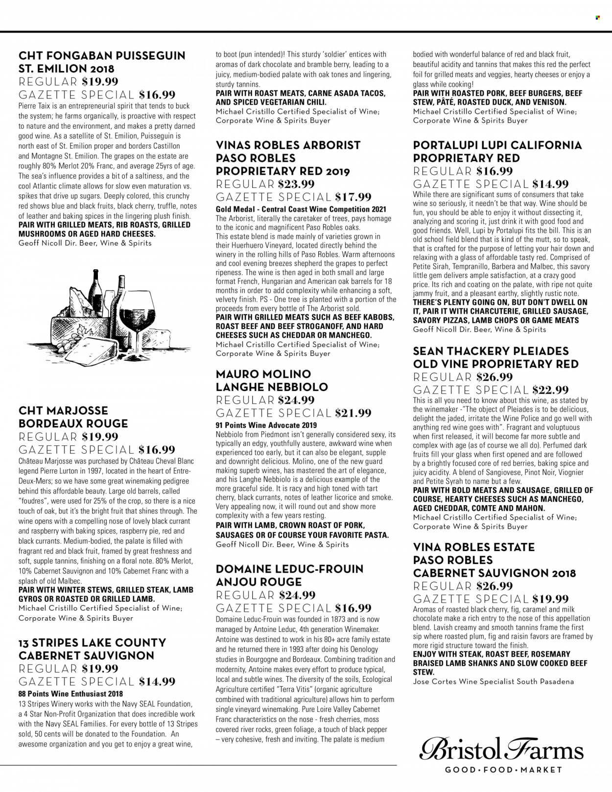Bristol Farms (CA) Weekly Ad Flyer January 15 to January 22