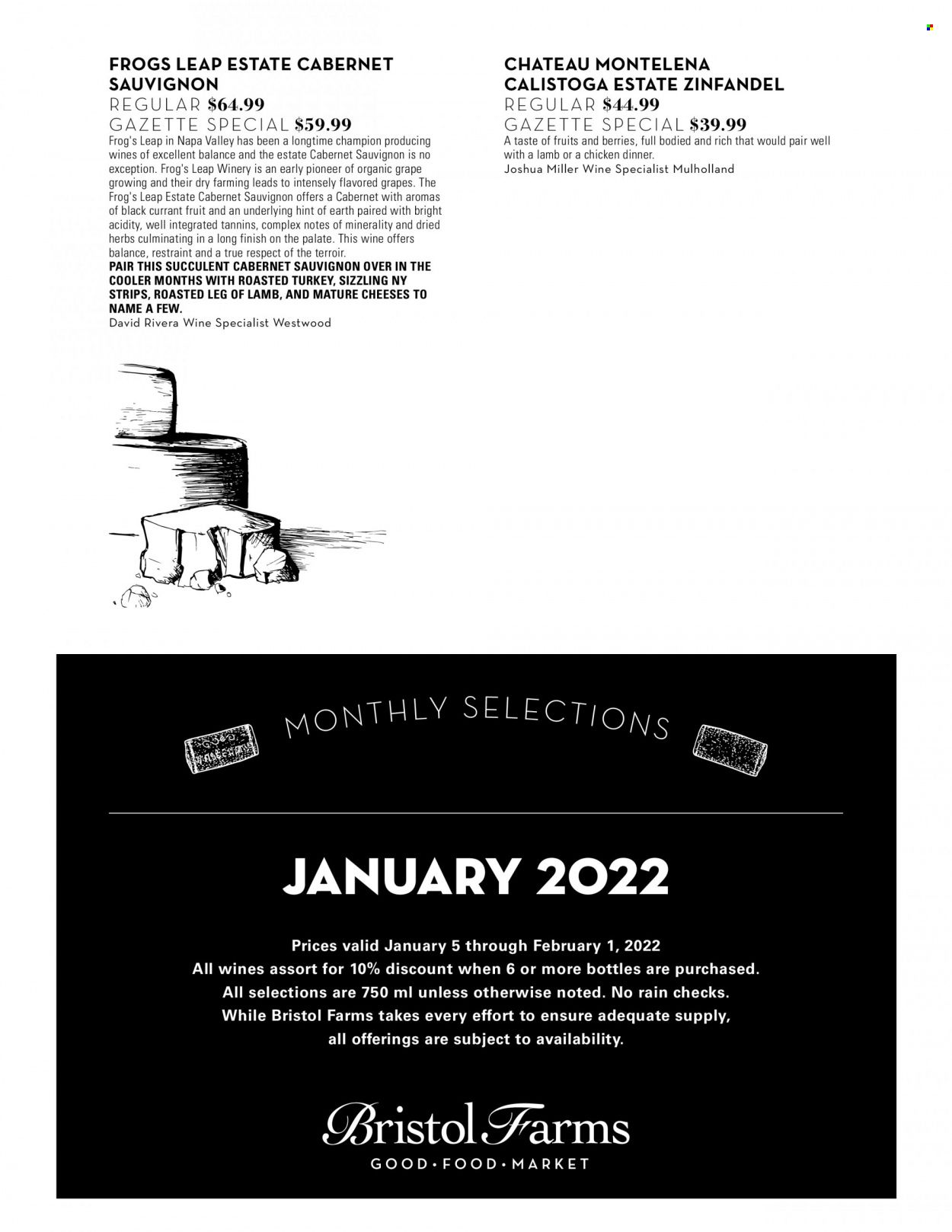 Bristol Farms (CA) Weekly Ad Flyer January 15 to January 22