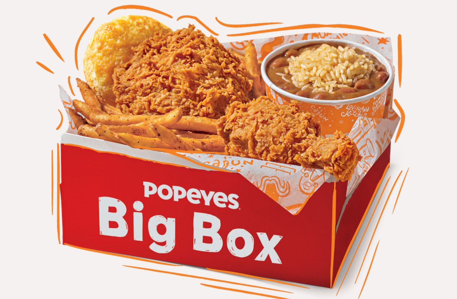 The Value Packed $5 Big Box Returns to Popeyes for a Limited Time with Online or In-app “Order Ahead” Purchases The Value Packed $5 Big Box Returns to Popeyes for a Limited Time with Online or In-app “Order Ahead” Purchases