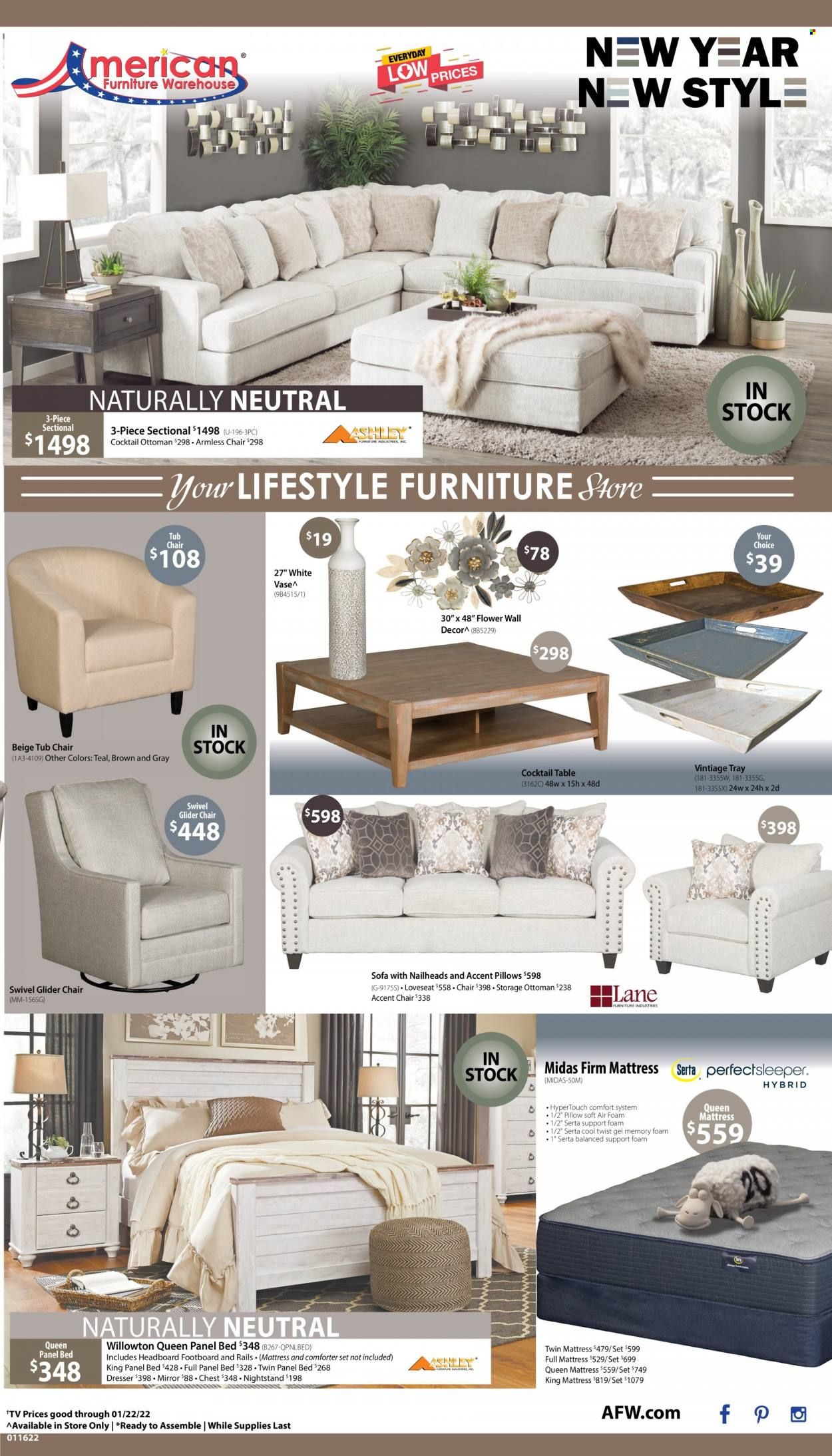 American Furniture Warehouse (AZ, CO, TX) Weekly Ad Flyer January 16 to January 23