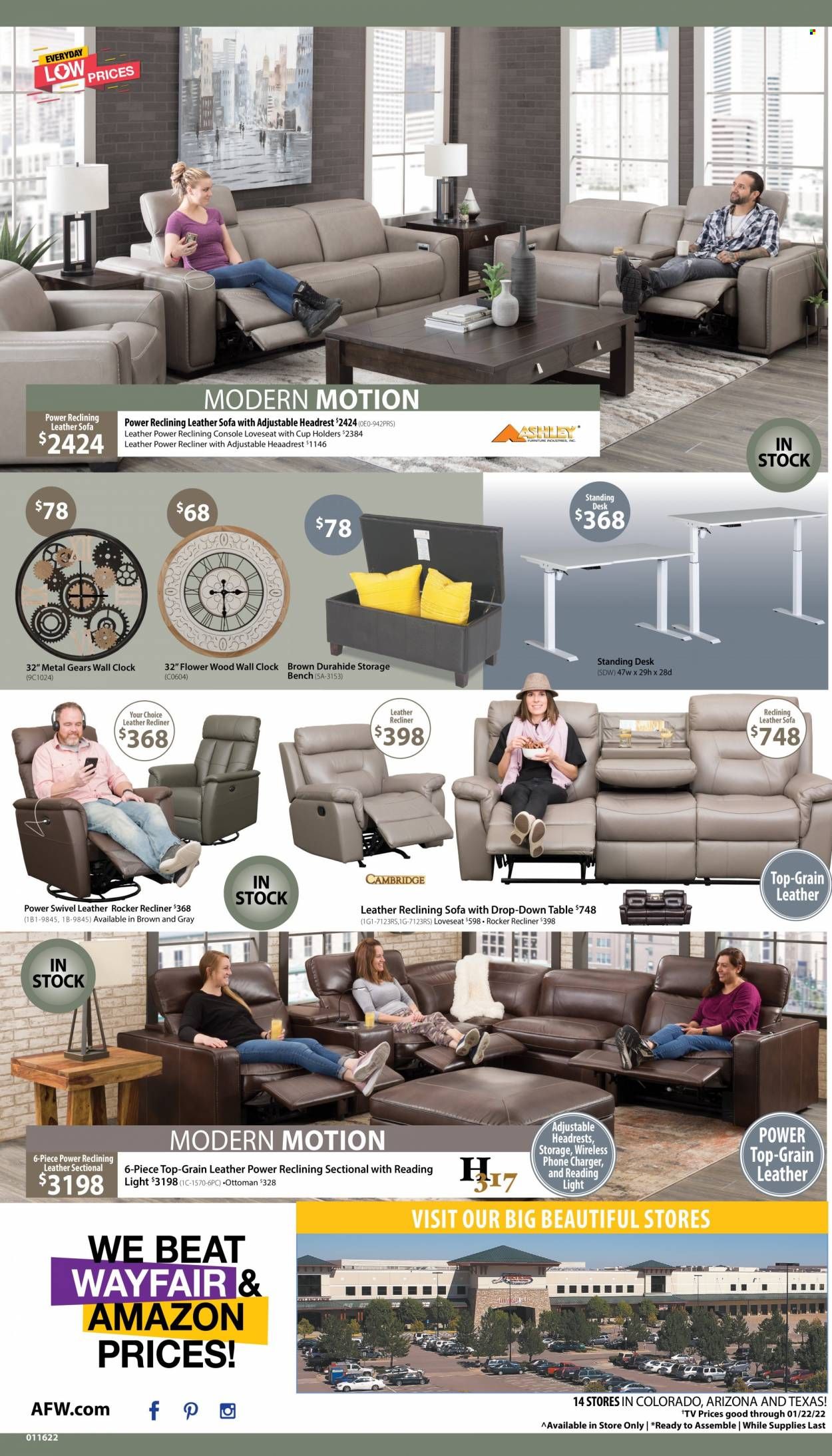 American Furniture Warehouse (AZ, CO, TX) Weekly Ad Flyer January 16 to January 23