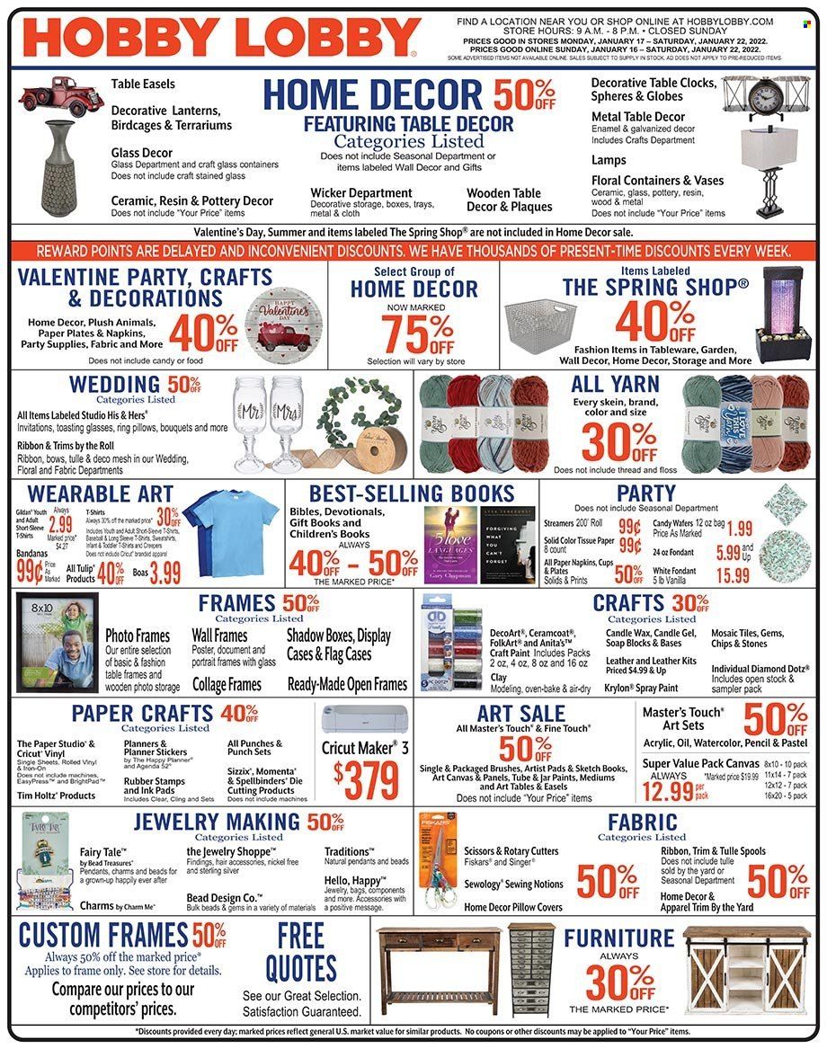 Hobby Lobby Weekly Ad Flyer January 17 to January 24