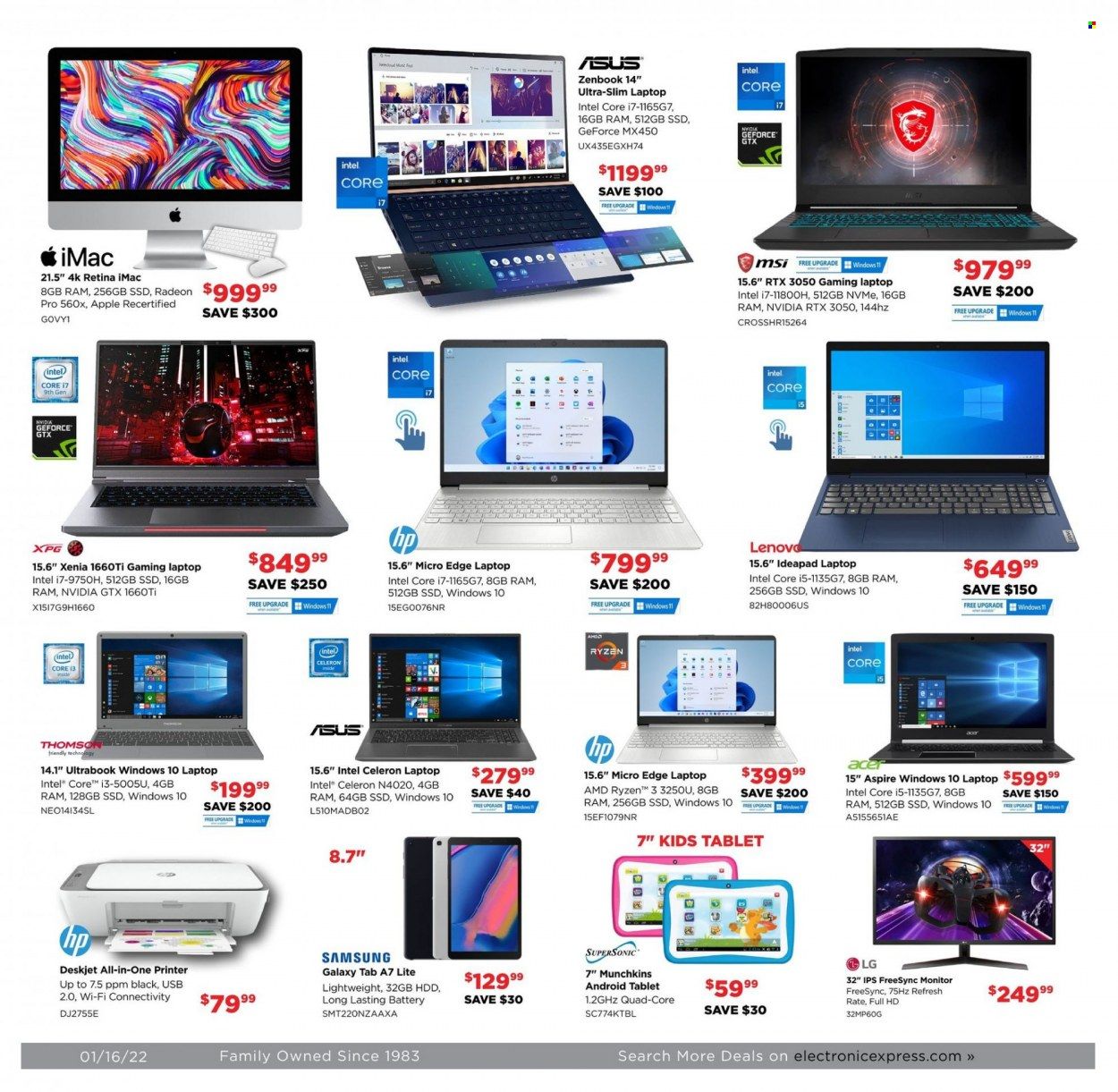 Electronic Express (AL, TN) Weekly Ad Flyer January 17 to January 24