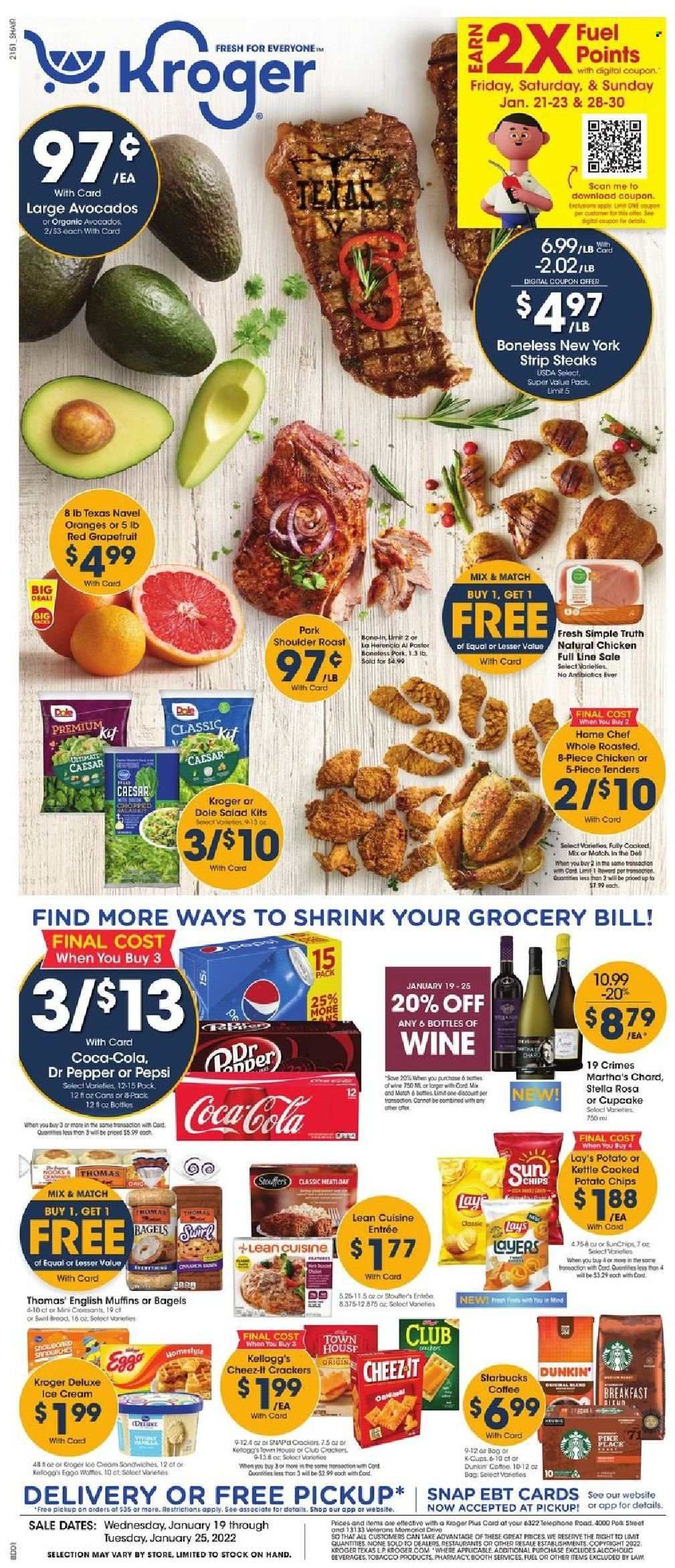 Kroger (GA, IL, LA, MI, OK, SC, TN, TX, VA) Weekly Ad Flyer January 19 to January 26