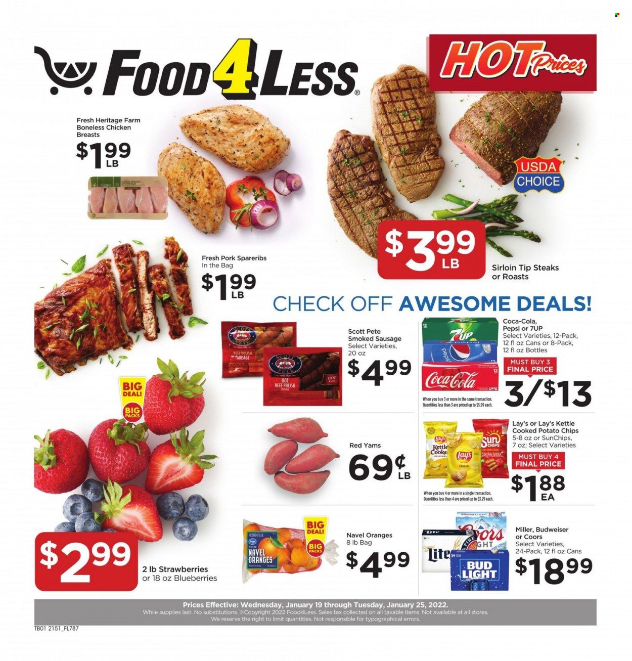 Food 4 Less (IN) Weekly Ad Flyer January 19 to January 26