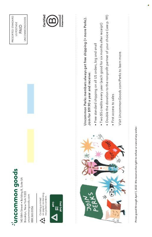 Uncommon Goods Weekly Ad Flyer January 20 to January 27