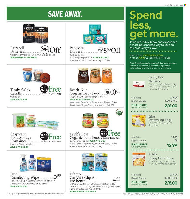 Publix (AL, FL, GA, NC, SC, TN) Weekly Ad Flyer January 20 to January 27