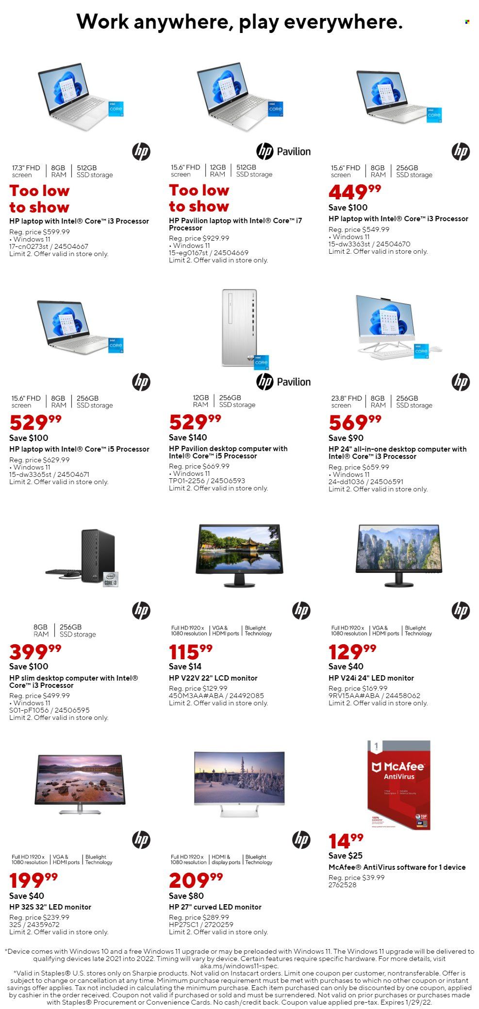 Staples Weekly Ad Flyer January 20 to January 27