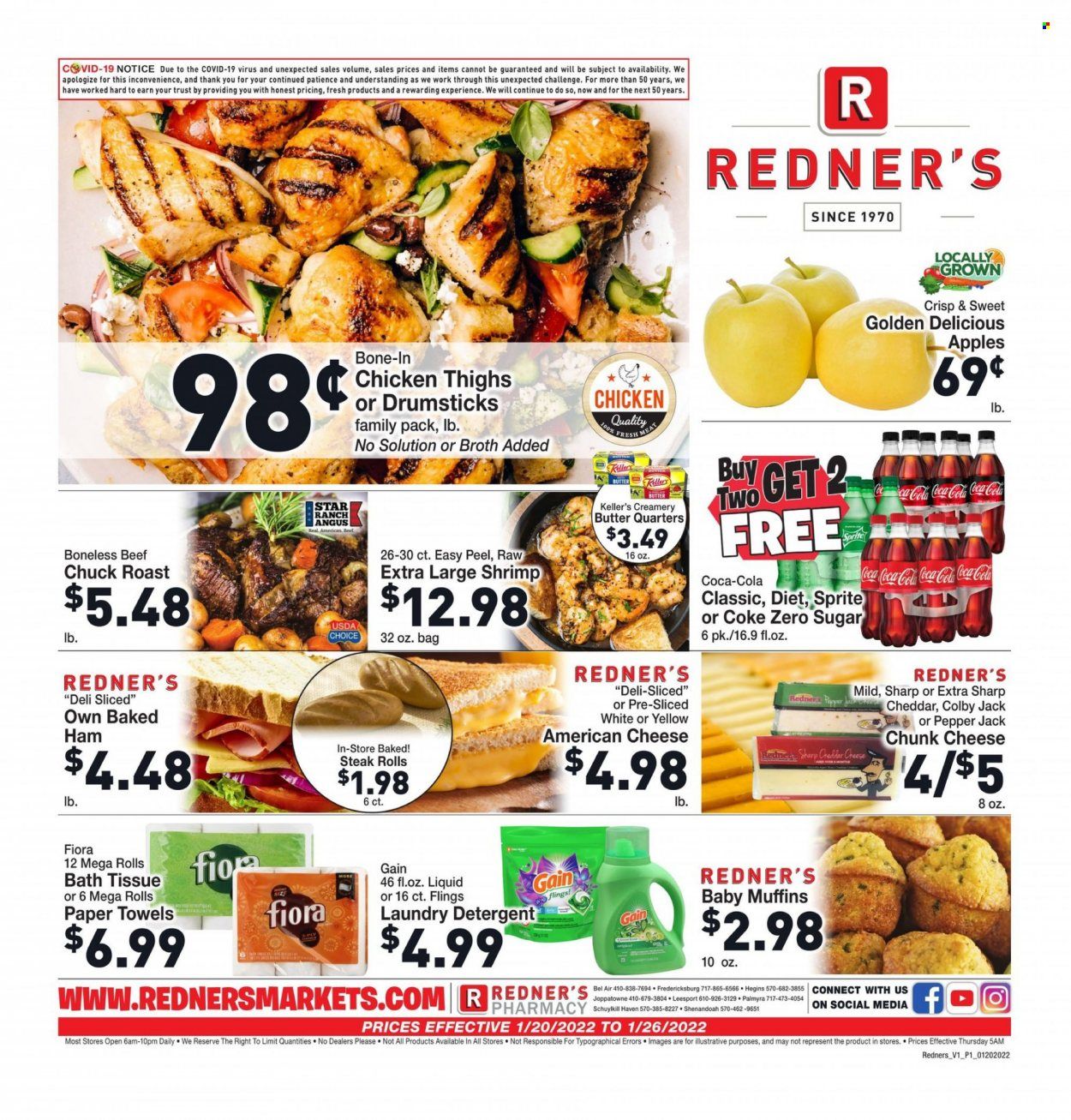Redner's Markets (DE, MD, PA) Weekly Ad Flyer January 20 to January 27