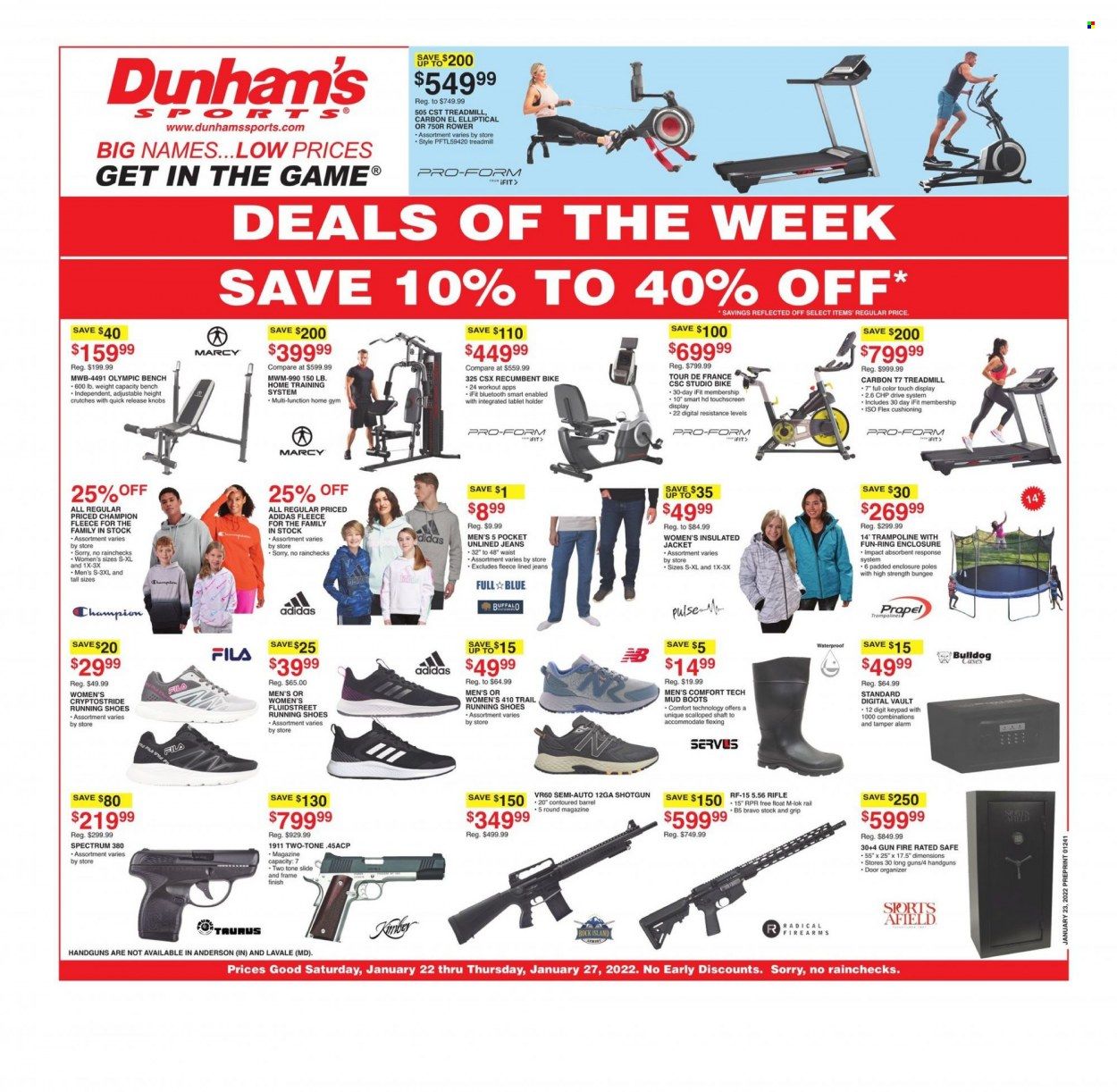 Dunham's Sports (MI, MN, OH, SD) Weekly Ad Flyer January 23 to January 30