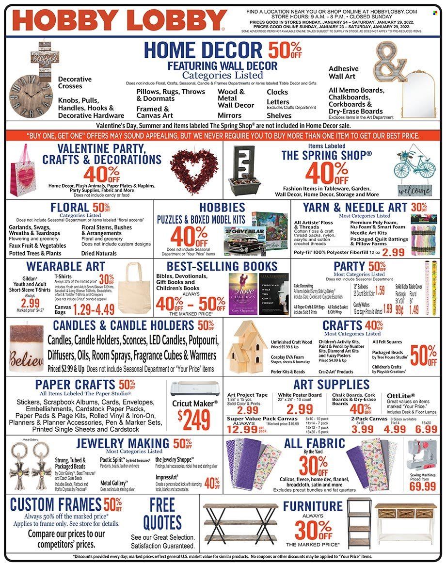 Hobby Lobby Weekly Ad Flyer January 23 to January 30