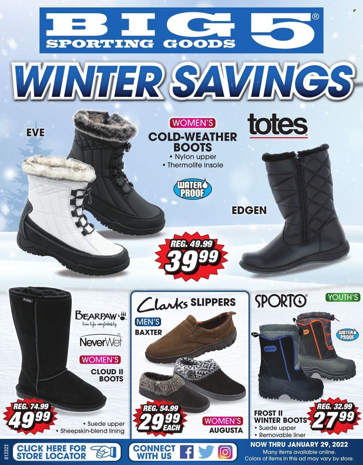 Big 5 (AZ, CA, CO, ID, NM, OR, UT, WA) Weekly Ad Flyer January 23 to January 30