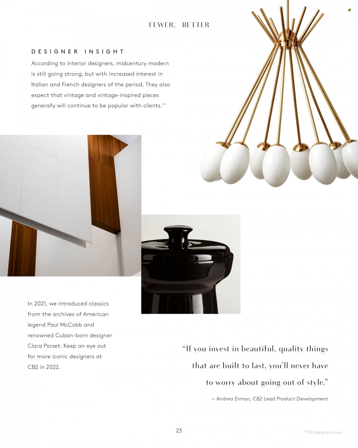 CB2 Next in design Promotions & Flyer Specials January 2023