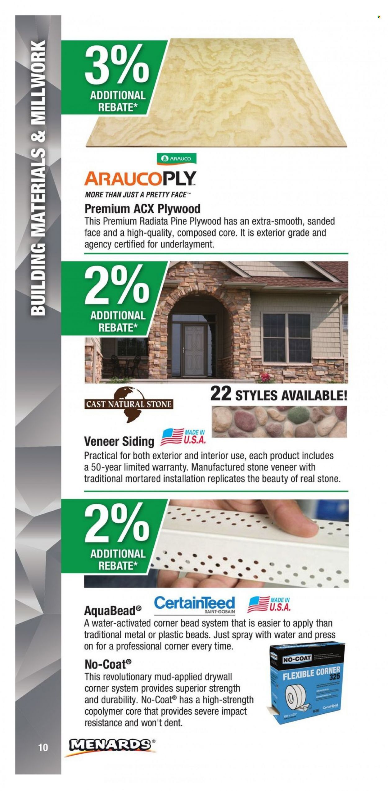 Menards (IA, IL, IN, MI, MN, MO, ND, NE, WI) CONTRACTOR CARD BROCHURE Weekly Ad Flyer Specials January 2 to December 31, 2022