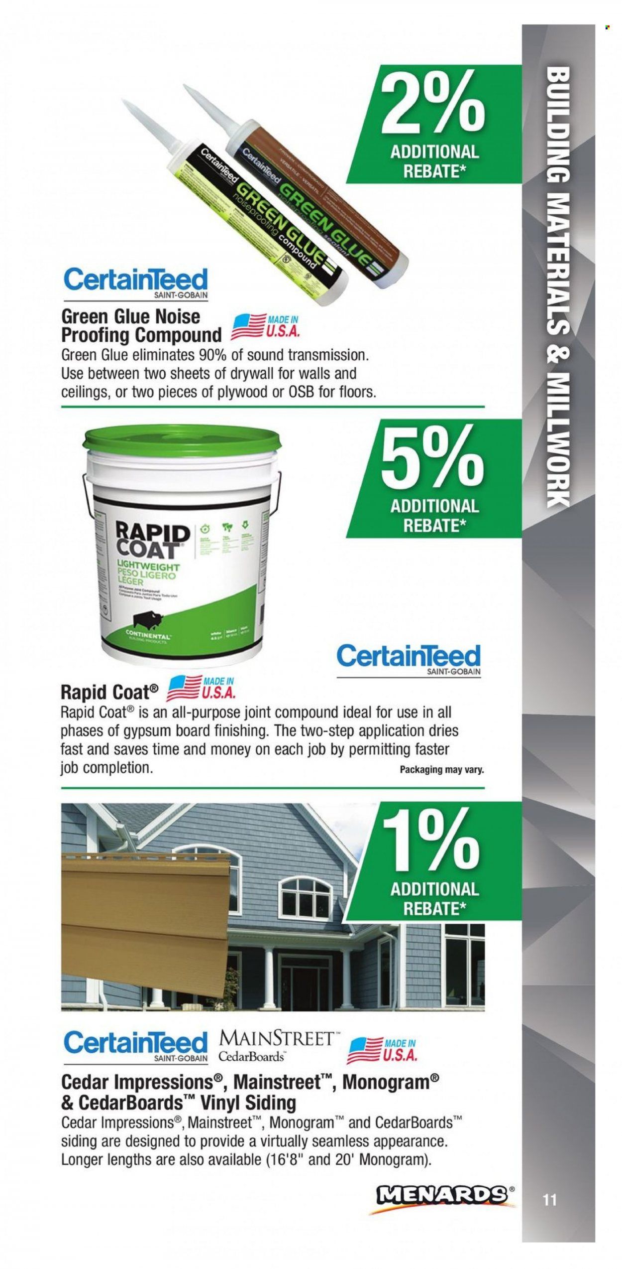 Menards (IA, IL, IN, MI, MN, MO, ND, NE, WI) CONTRACTOR CARD BROCHURE Weekly Ad Flyer Specials January 2 to December 31, 2022