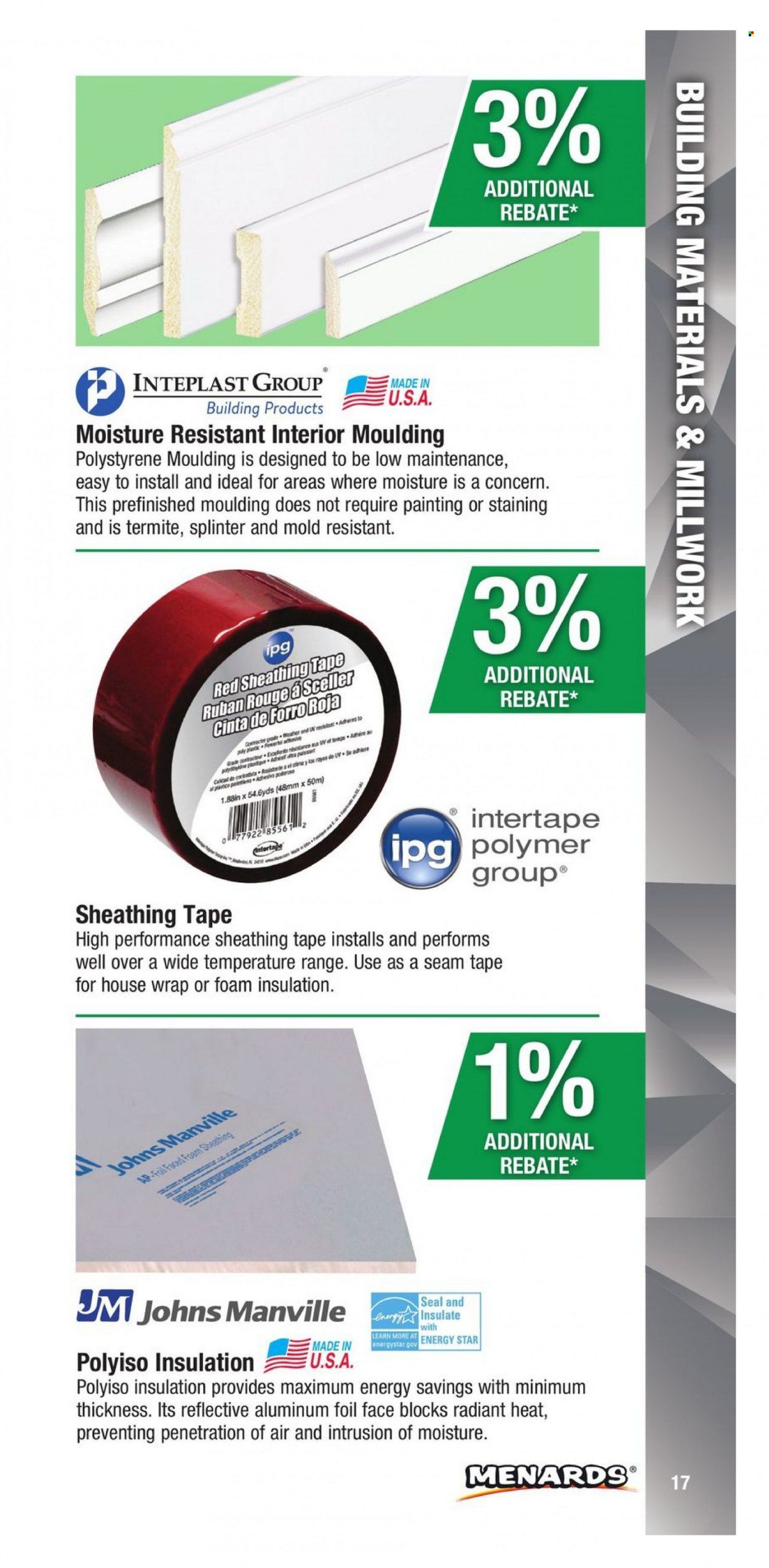 Menards (IA, IL, IN, MI, MN, MO, ND, NE, WI) CONTRACTOR CARD BROCHURE Weekly Ad Flyer Specials January 2 to December 31, 2022