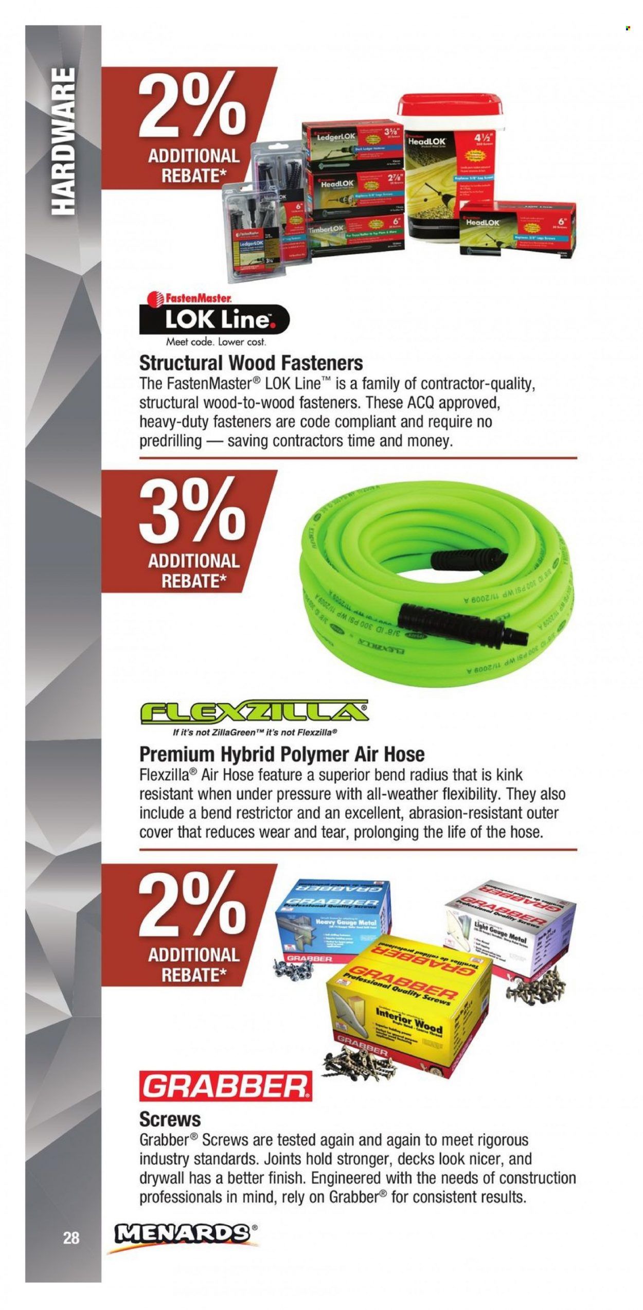 Menards (IA, IL, IN, MI, MN, MO, ND, NE, WI) CONTRACTOR CARD BROCHURE Weekly Ad Flyer Specials January 2 to December 31, 2022