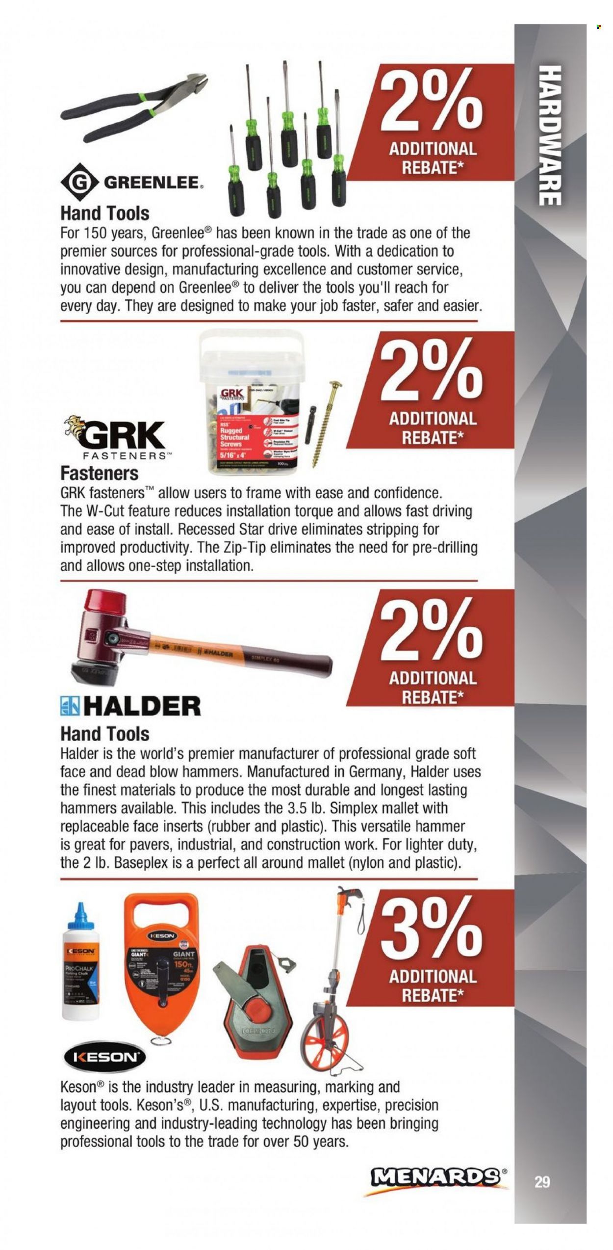 Menards (IA, IL, IN, MI, MN, MO, ND, NE, WI) CONTRACTOR CARD BROCHURE Weekly Ad Flyer Specials January 2 to December 31, 2022