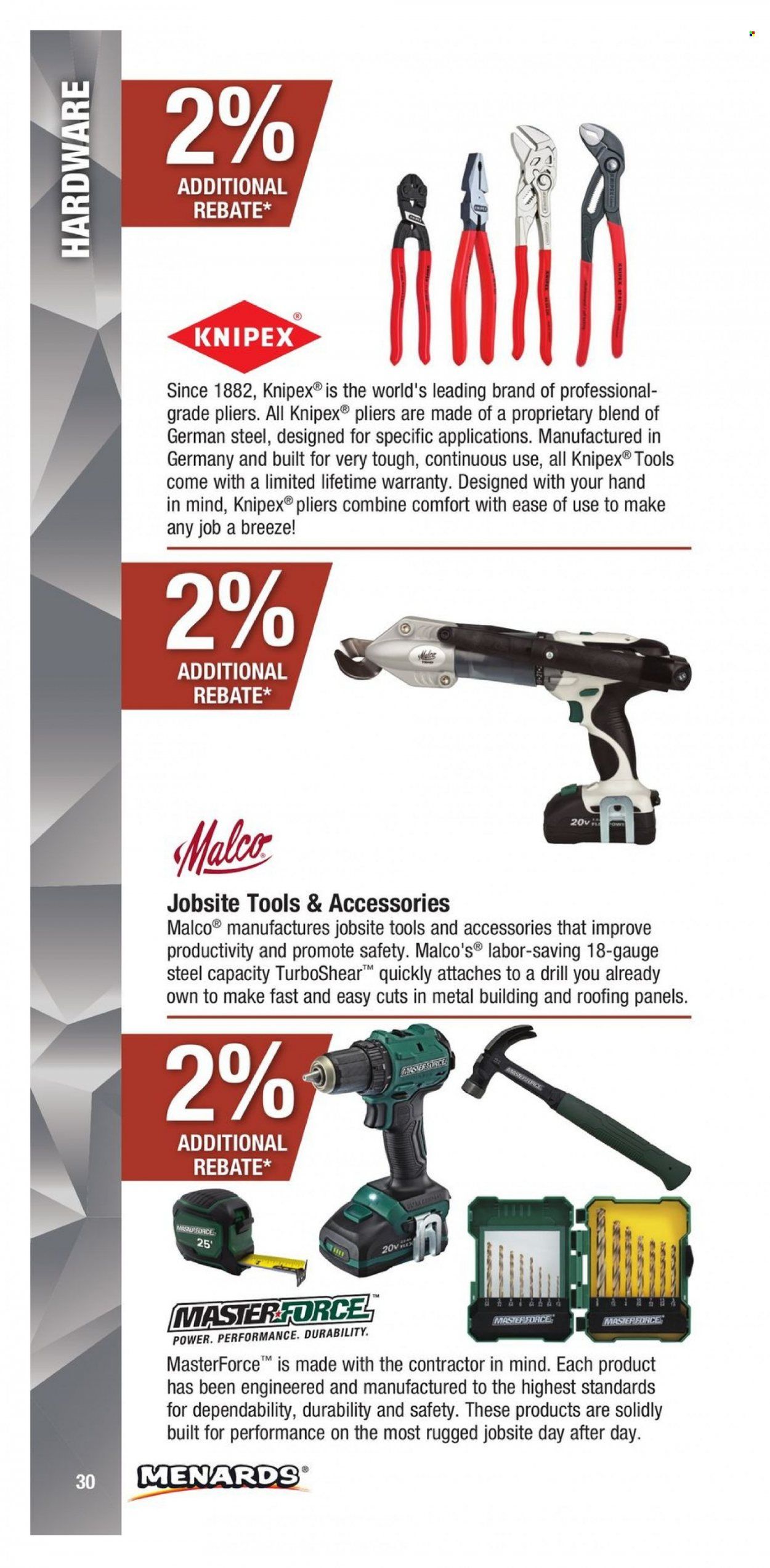 Menards (IA, IL, IN, MI, MN, MO, ND, NE, WI) CONTRACTOR CARD BROCHURE Weekly Ad Flyer Specials January 2 to December 31, 2022