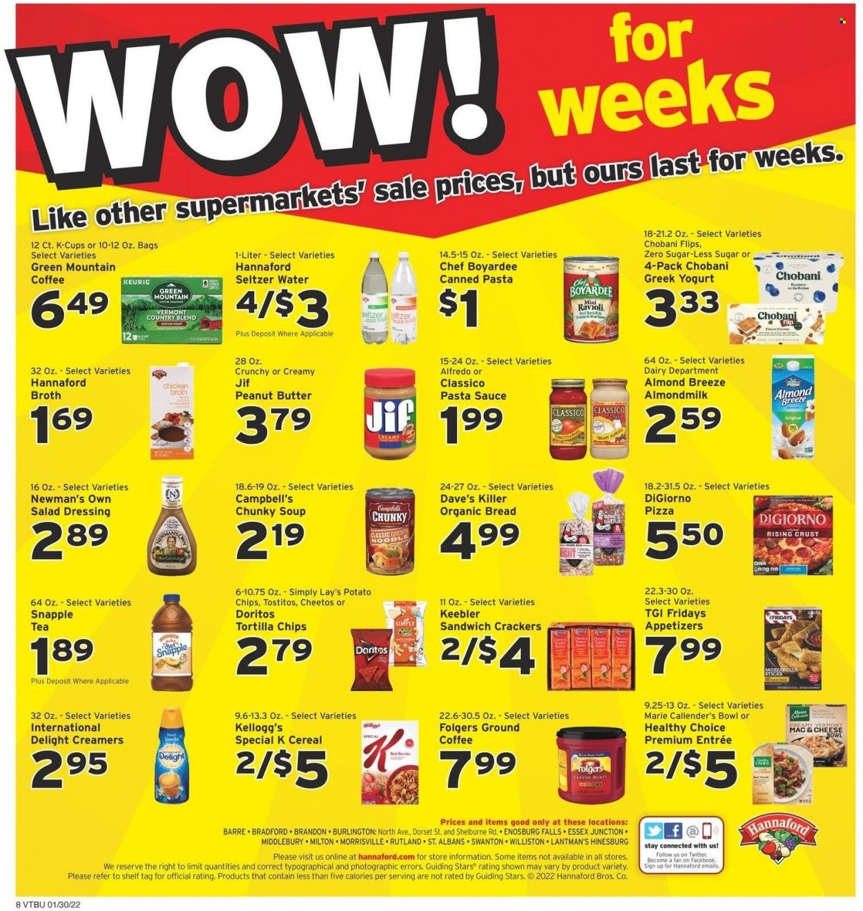 Hannaford (VT) Weekly Ad Flyer January 29 to February 5