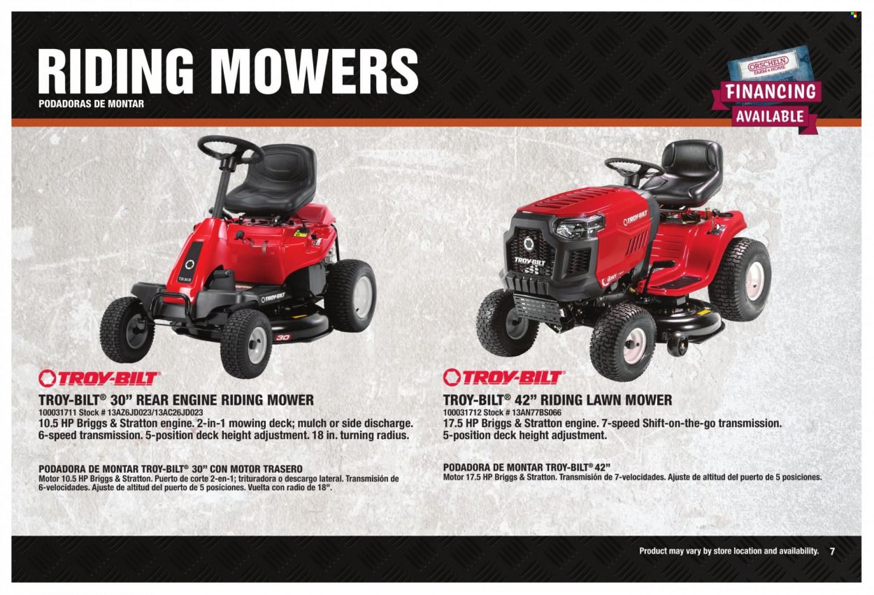 Orscheln Farm and Home (IA, IN, KS, MO, NE, OK) Power Equipment Guide Weekly Ad Flyer Specials January 28 to January 1, 2023