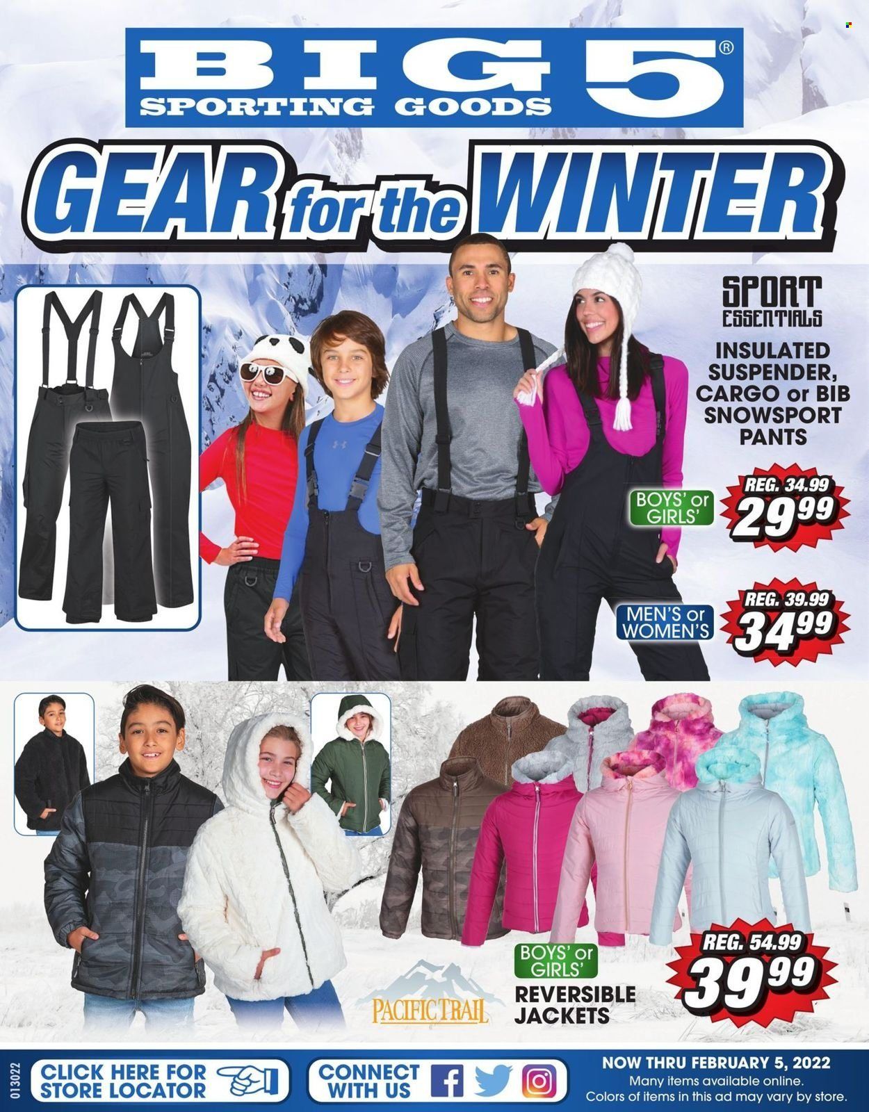 Big 5 (AZ, CA, CO, ID, NM, OR, UT, WA) Weekly Ad Flyer January 31 to February 7