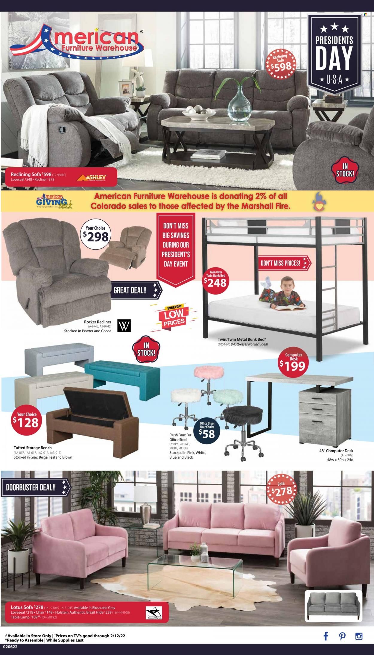American Furniture Warehouse (AZ, CO, TX) Weekly Ad Flyer February 6 to February 13
