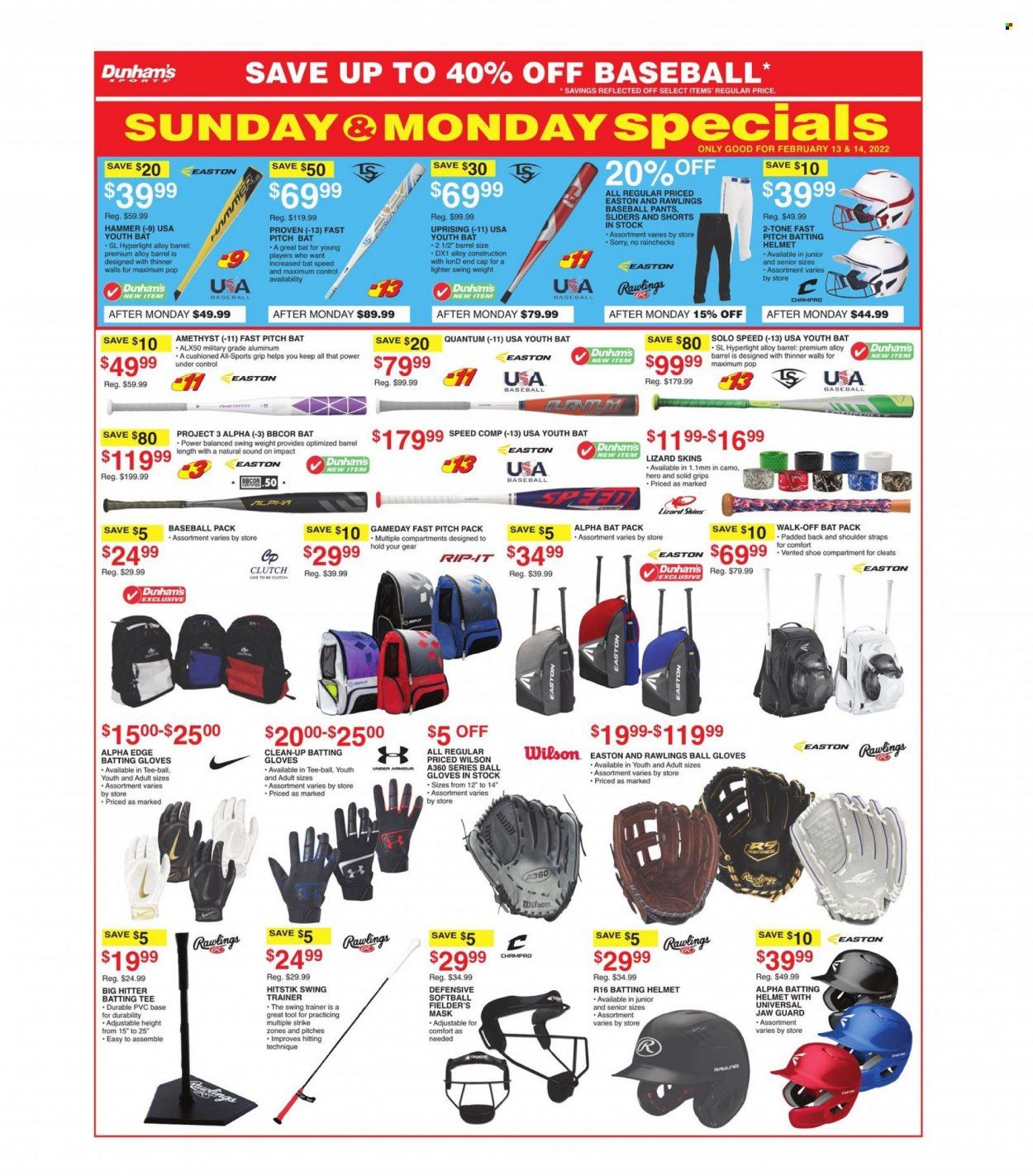 Dunham's Sports (MI, MN, ND, SD) Weekly Ad Flyer February 17 to February 24