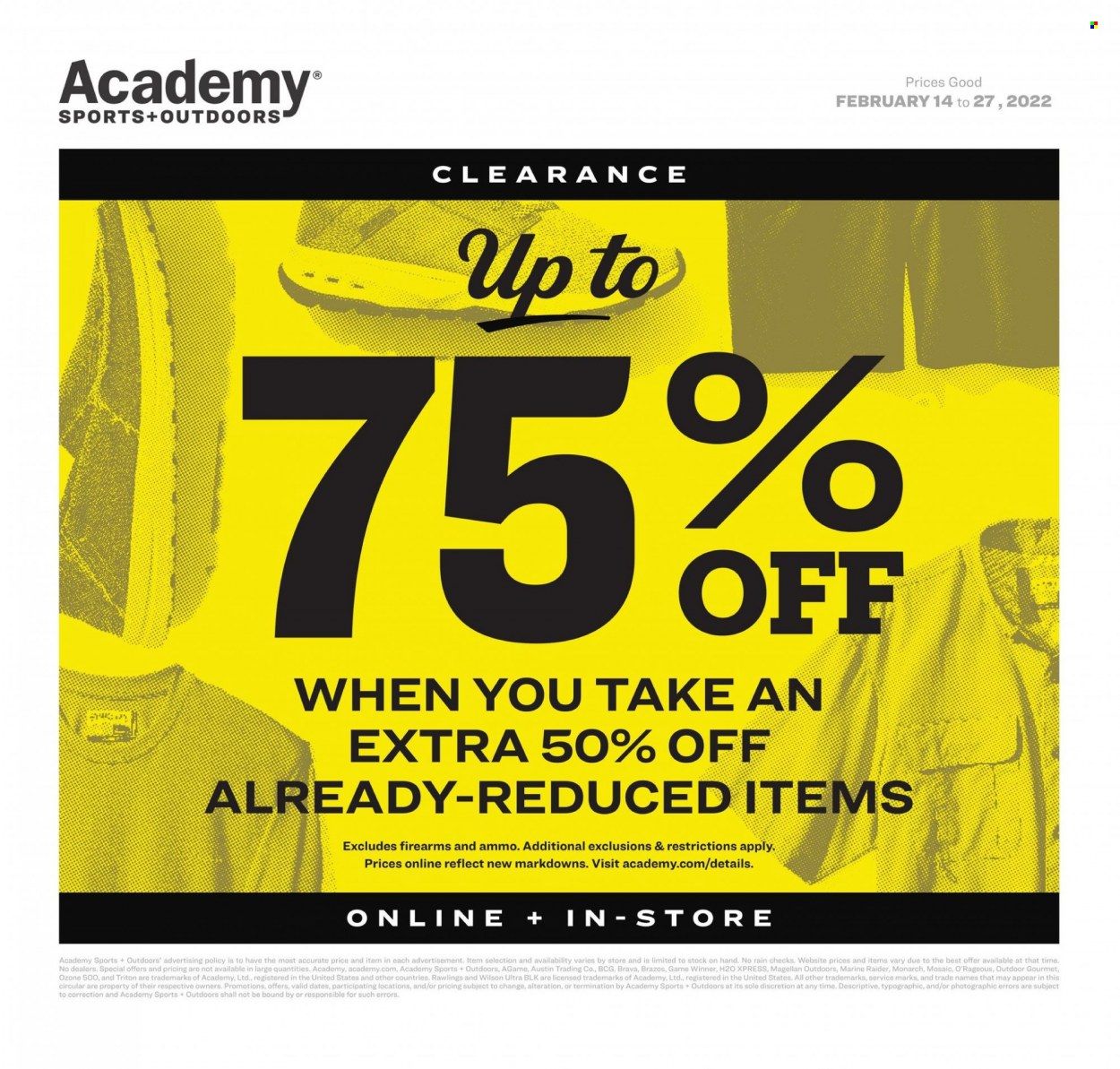 Academy Sports (AL, AR, GA, LA, MO, NC, SC, TN, TX) Weekly Ad Flyer February 17 to February 24