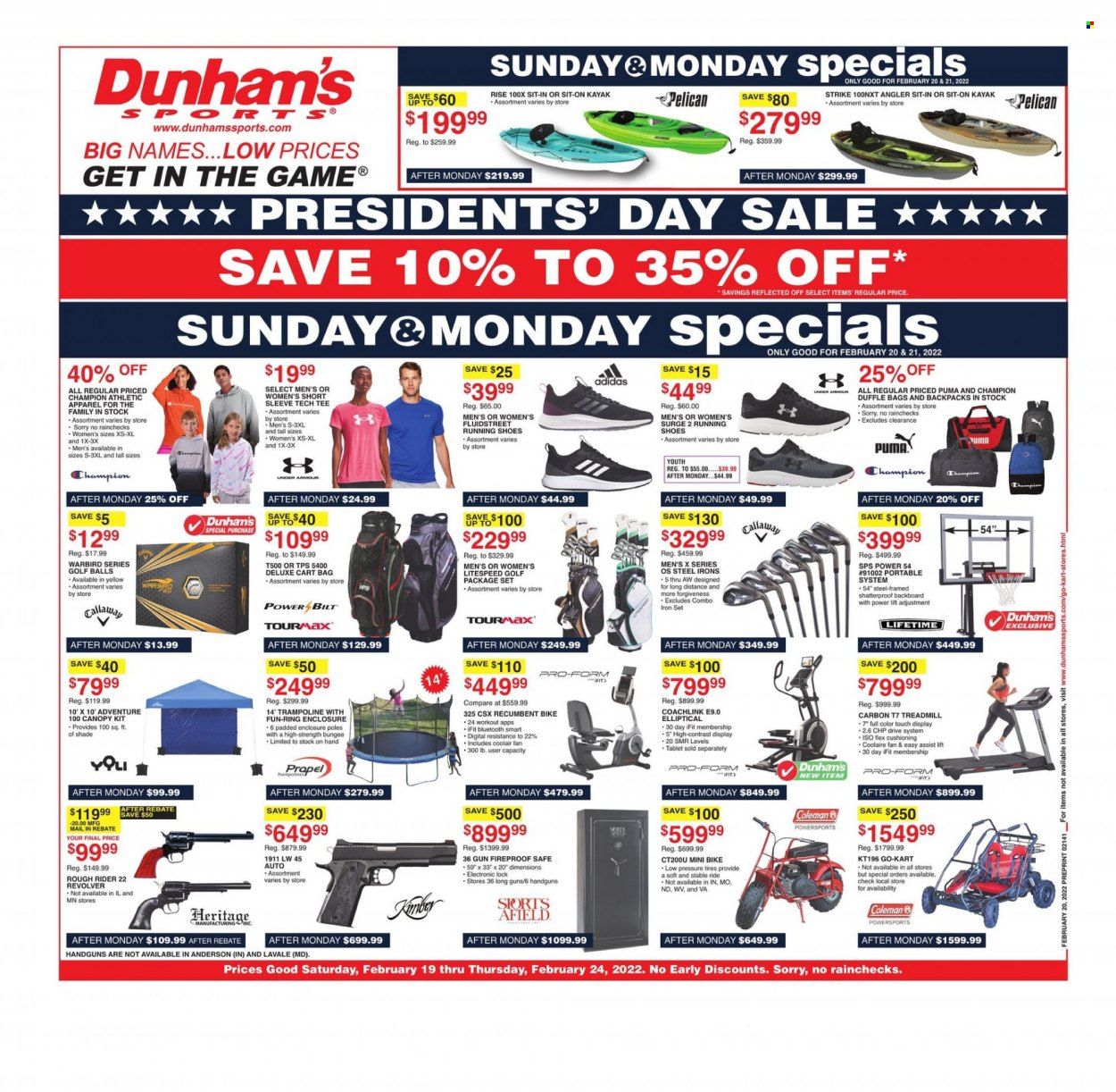 Dunham's Sports (MI, PA, WI) Weekly Ad Flyer February 20 to February 27