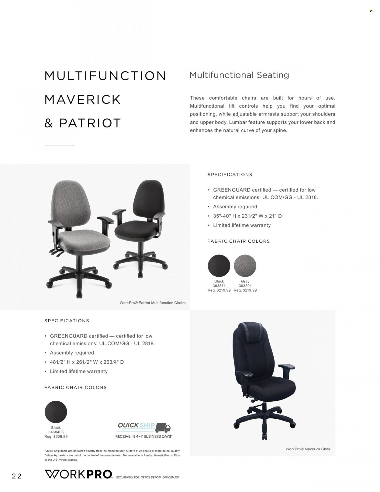 Office DEPOT Workpro 2022 Promotions & Flyer Specials November 2023