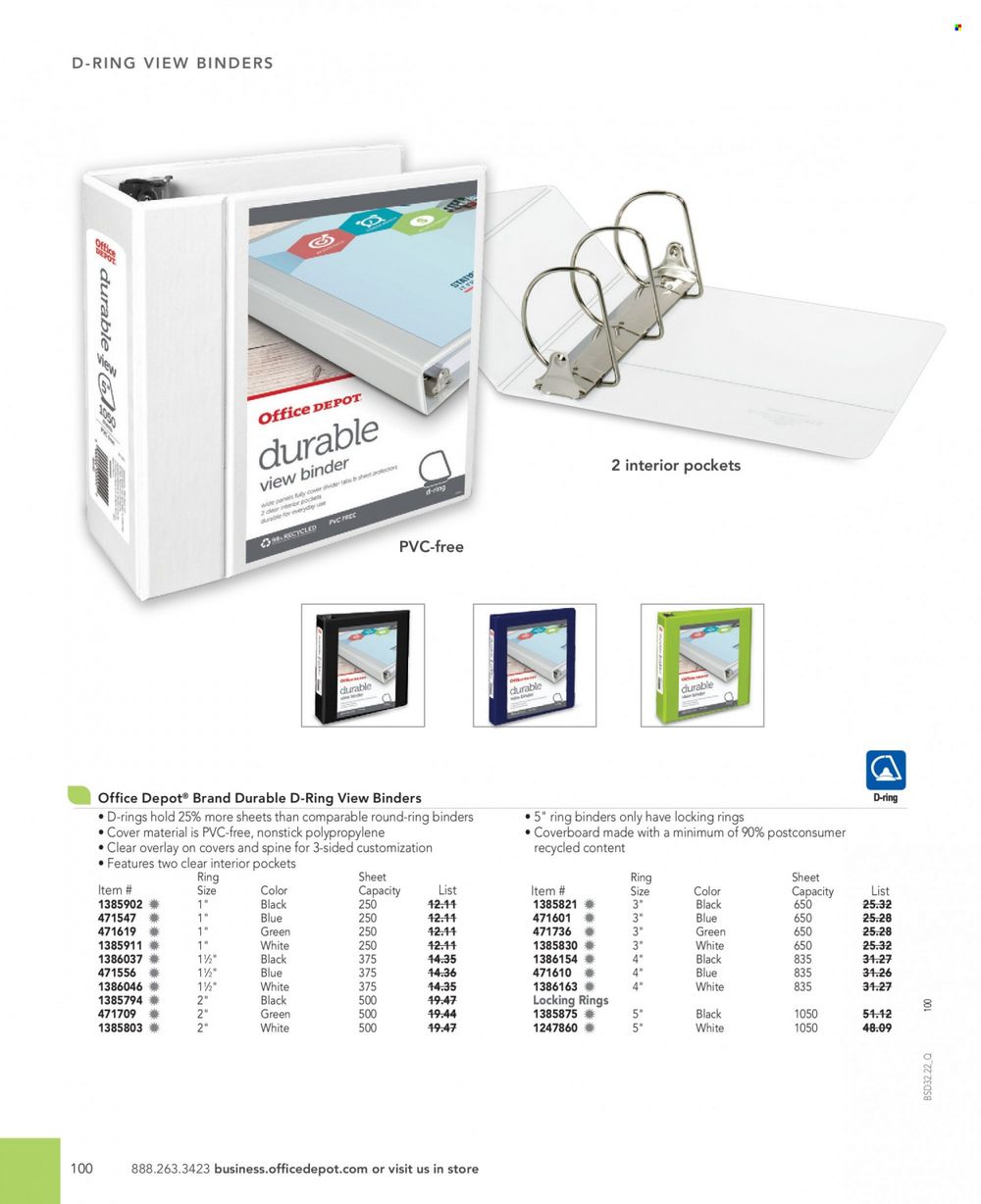 Office DEPOT 2022 Business Reference Guide Promotions & Flyer Specials September 2022