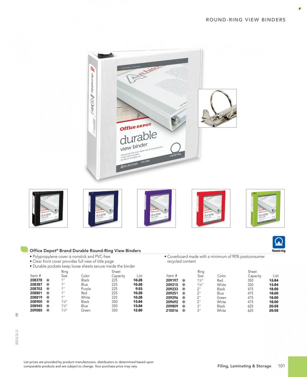 Office DEPOT 2022 Business Reference Guide Promotions & Flyer Specials September 2022
