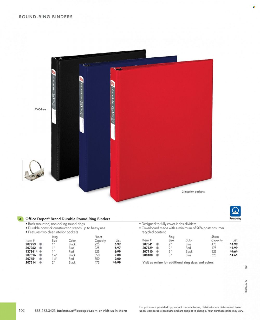 Office DEPOT 2022 Business Reference Guide Promotions & Flyer Specials September 2022
