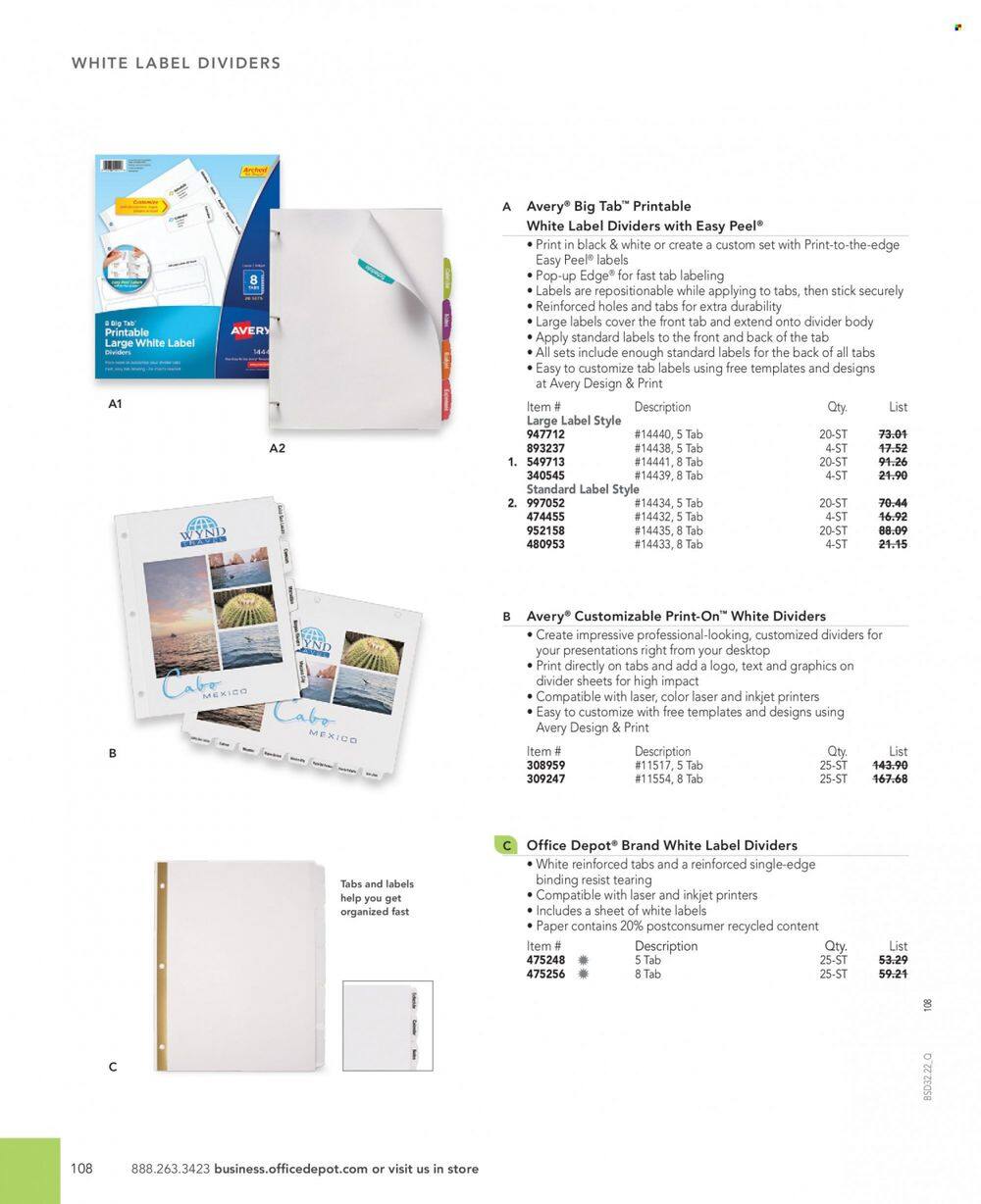 Office DEPOT 2022 Business Reference Guide Promotions & Flyer Specials September 2022