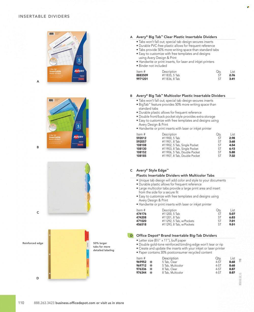 Office DEPOT 2022 Business Reference Guide Promotions & Flyer Specials September 2022