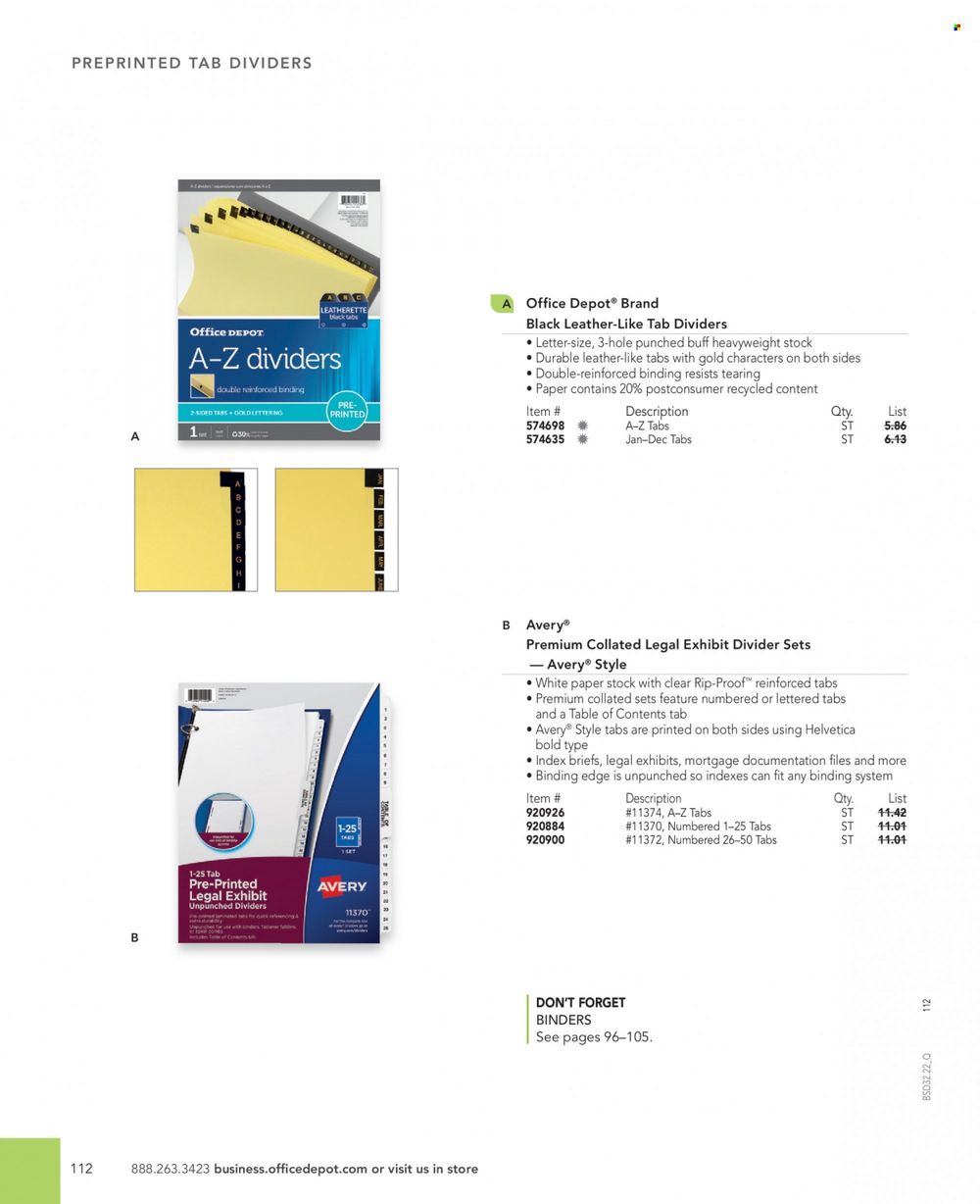 Office DEPOT 2022 Business Reference Guide Promotions & Flyer Specials September 2022