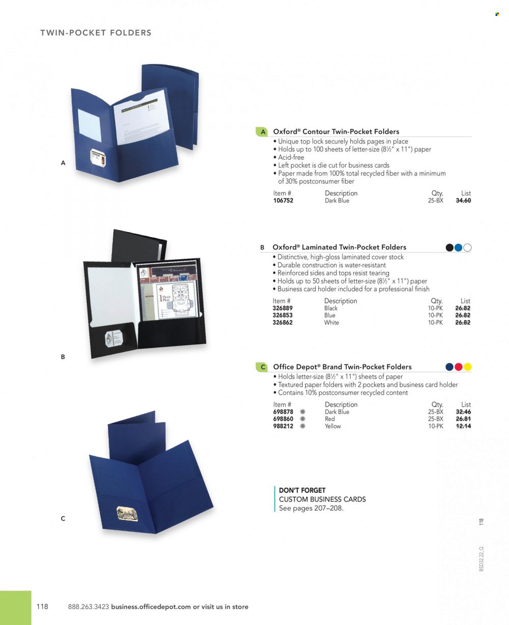 Office DEPOT 2022 Business Reference Guide Promotions & Flyer Specials September 2022