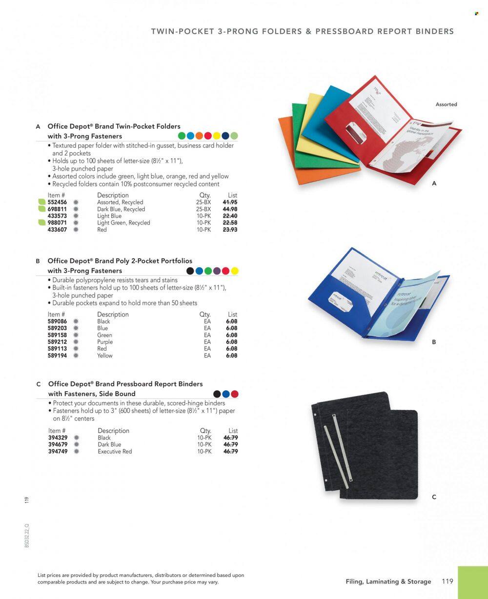 Office DEPOT 2022 Business Reference Guide Promotions & Flyer Specials September 2022