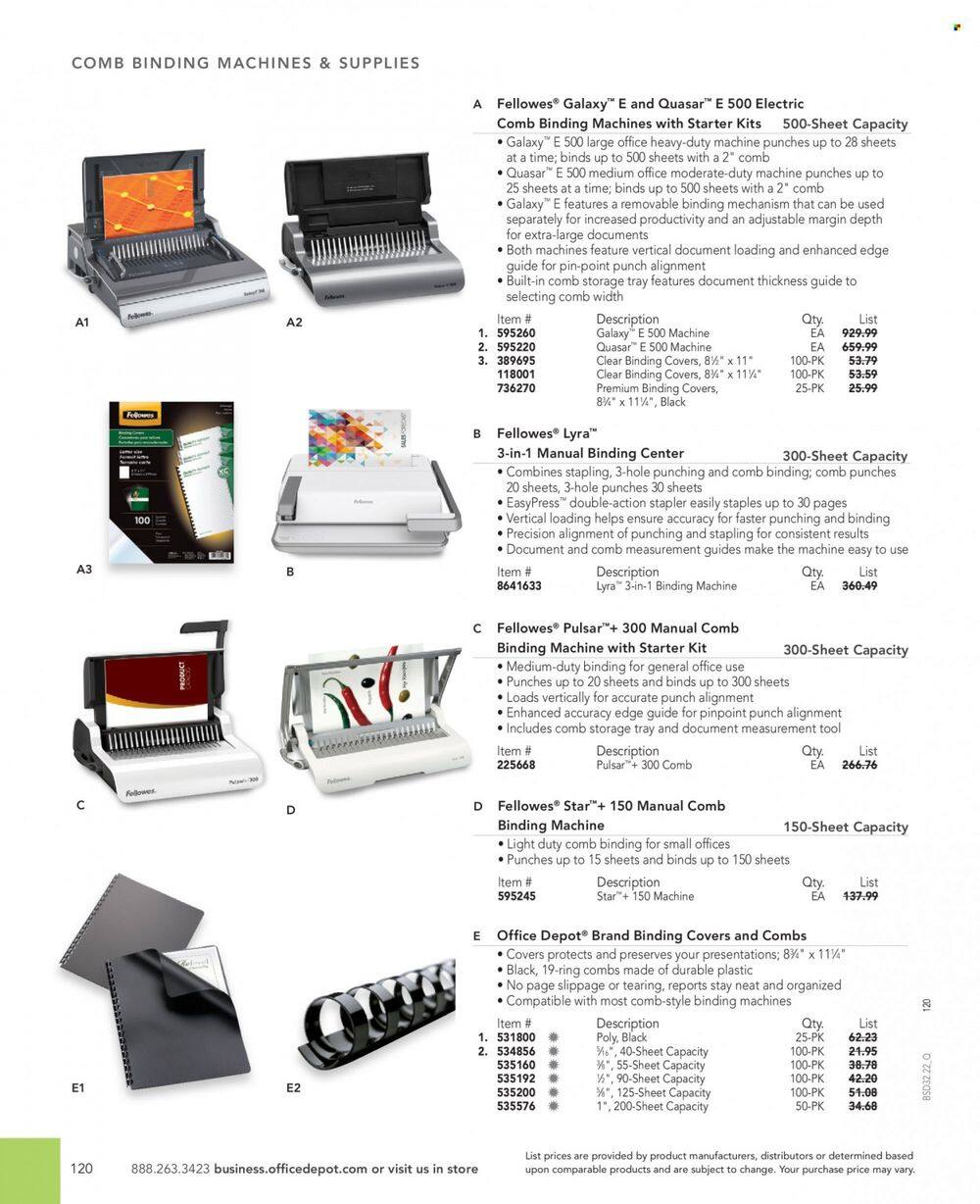 Office DEPOT 2022 Business Reference Guide Promotions & Flyer Specials September 2022