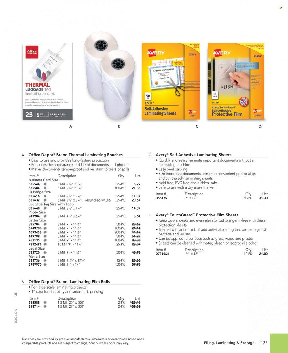 Office DEPOT 2022 Business Reference Guide Promotions & Flyer Specials September 2022