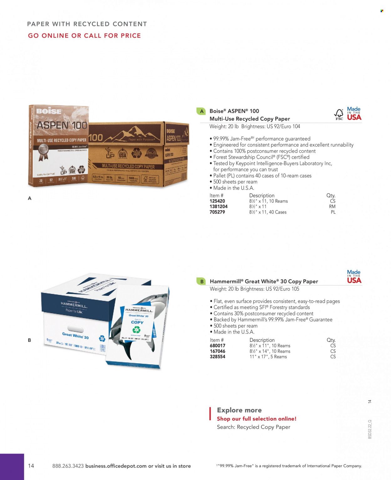 Office DEPOT 2022 Business Reference Guide Promotions & Flyer Specials September 2022