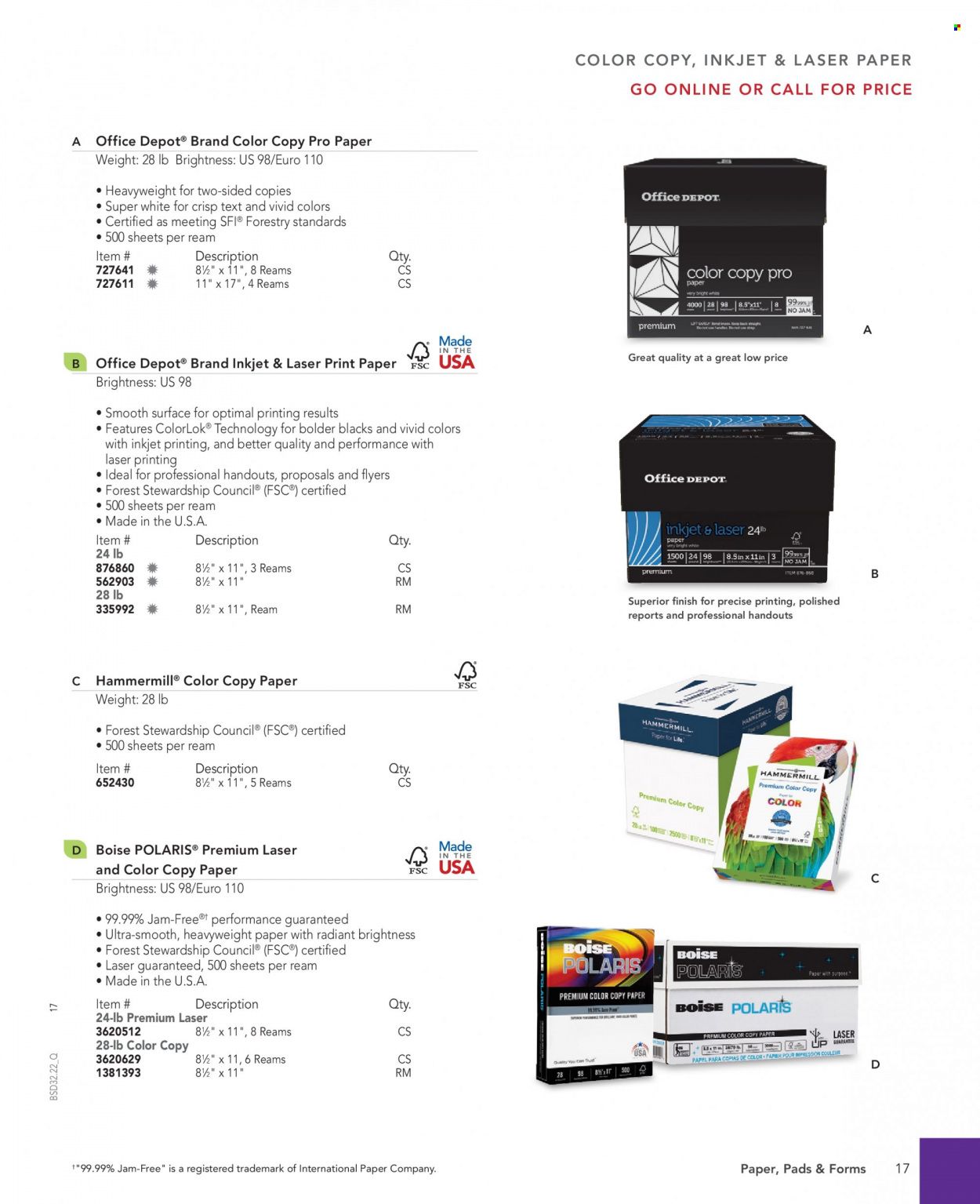 Office DEPOT 2022 Business Reference Guide Promotions & Flyer Specials September 2022