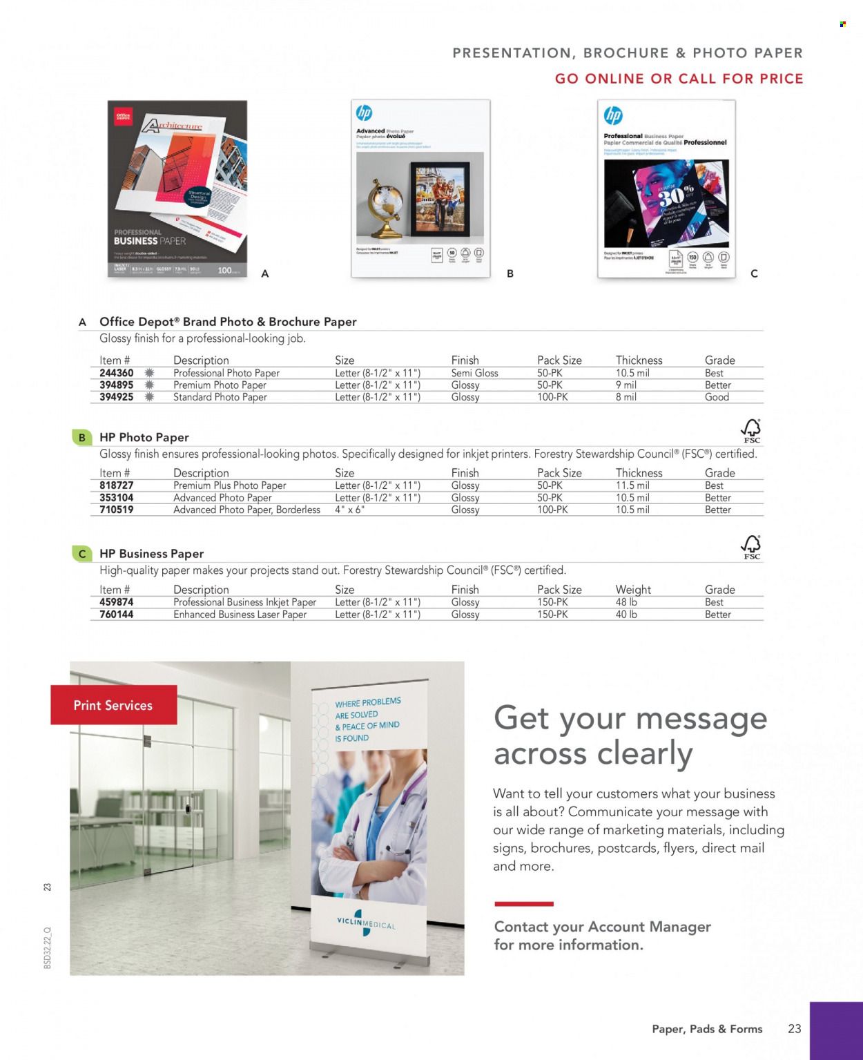 Office DEPOT 2022 Business Reference Guide Promotions & Flyer Specials September 2022