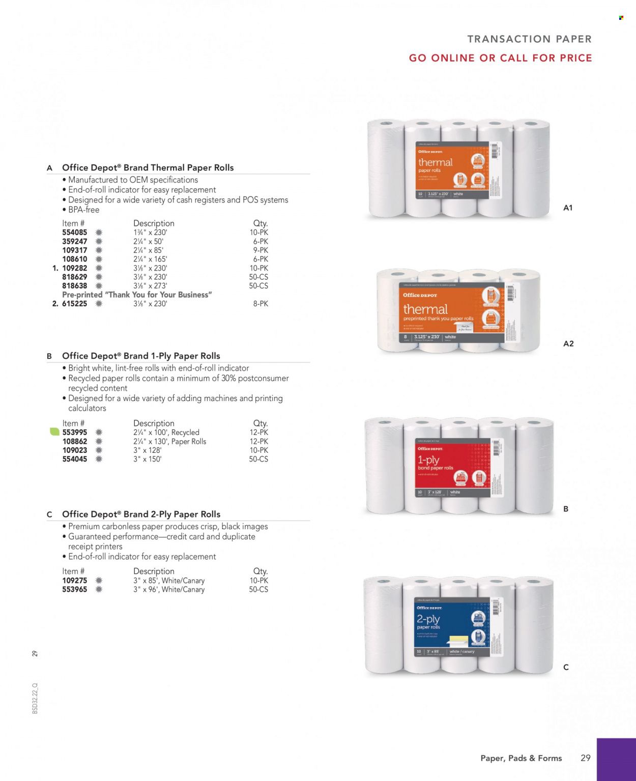 Office DEPOT 2022 Business Reference Guide Promotions & Flyer Specials September 2022